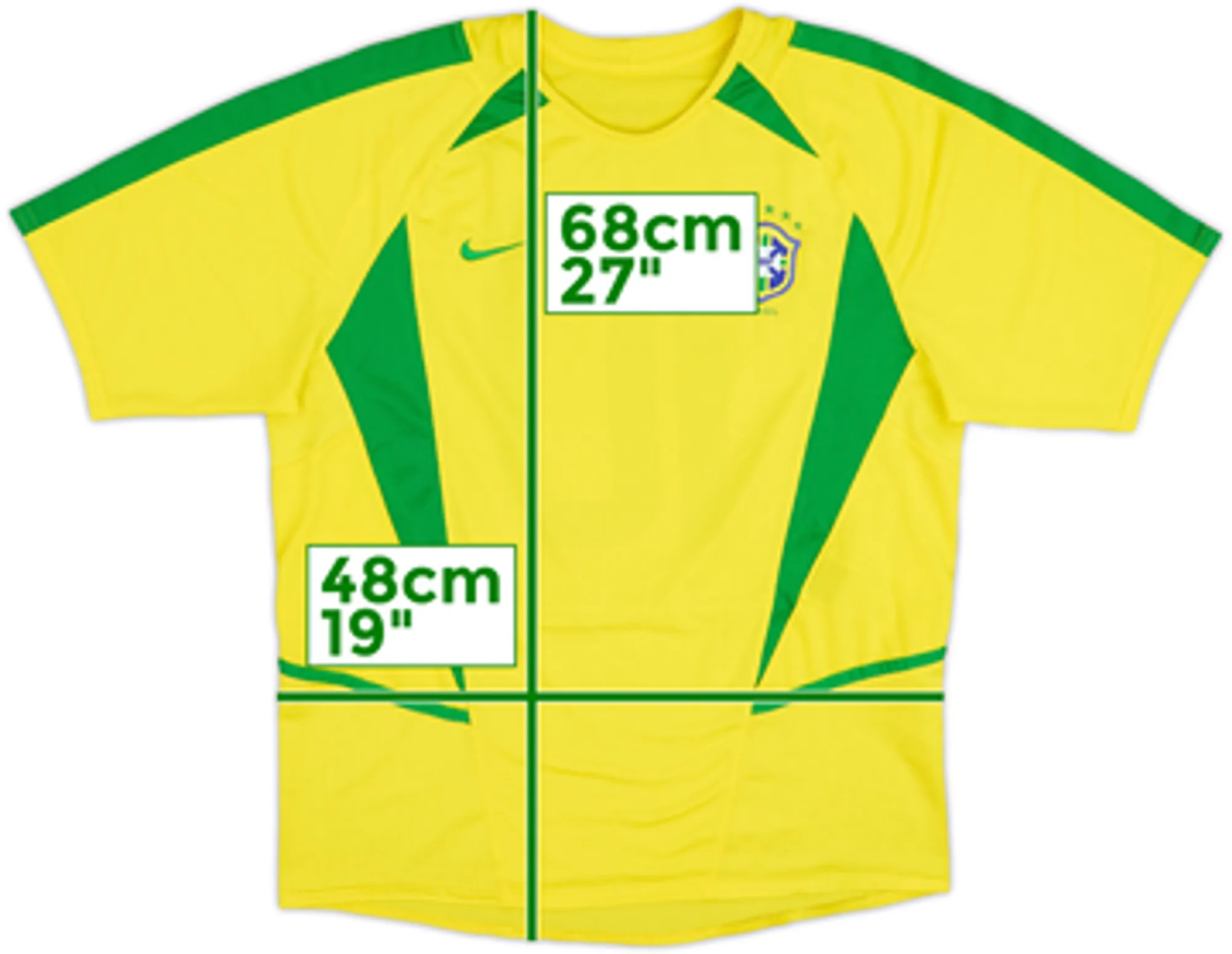 2002-04 Brazil Home Shirt #10 - 5/10 - (XL.Boys)