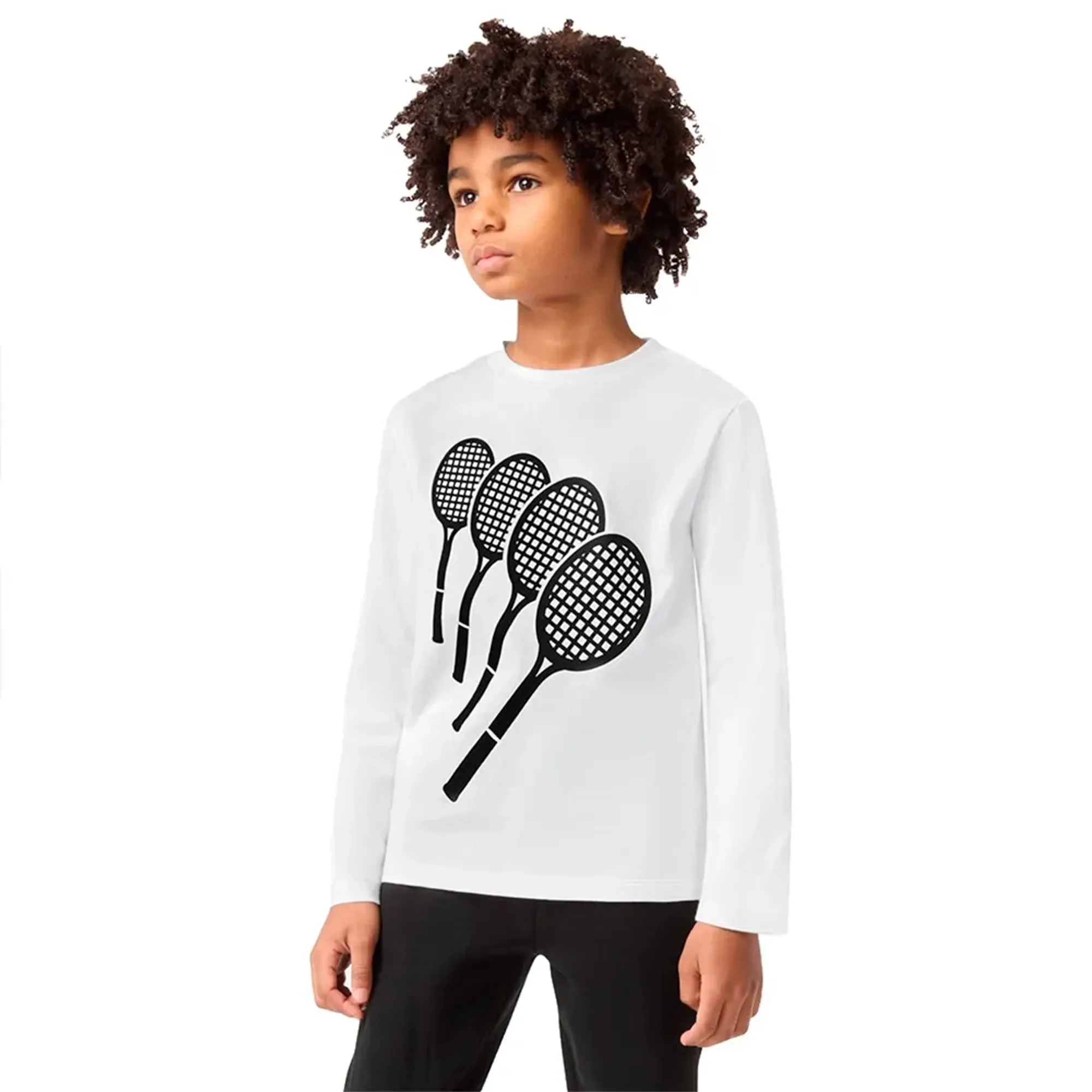 Lacoste Long Sleeved Cotton T-shirt - White