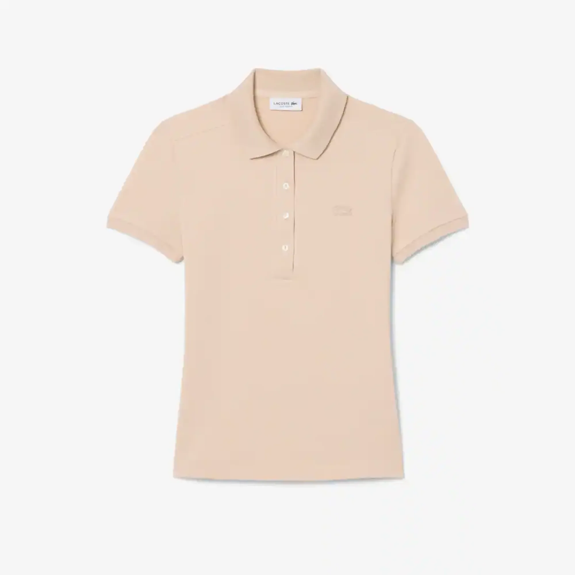 Lacoste L.12.D Slim Fit Stretch Piqué Polo Shirt - Beige