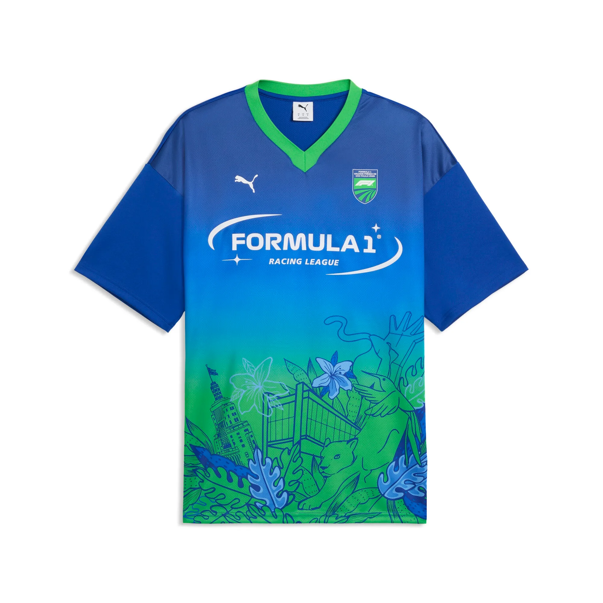 PUMA F1® Brazil Relaxed Jersey Men in Blue | Size Large