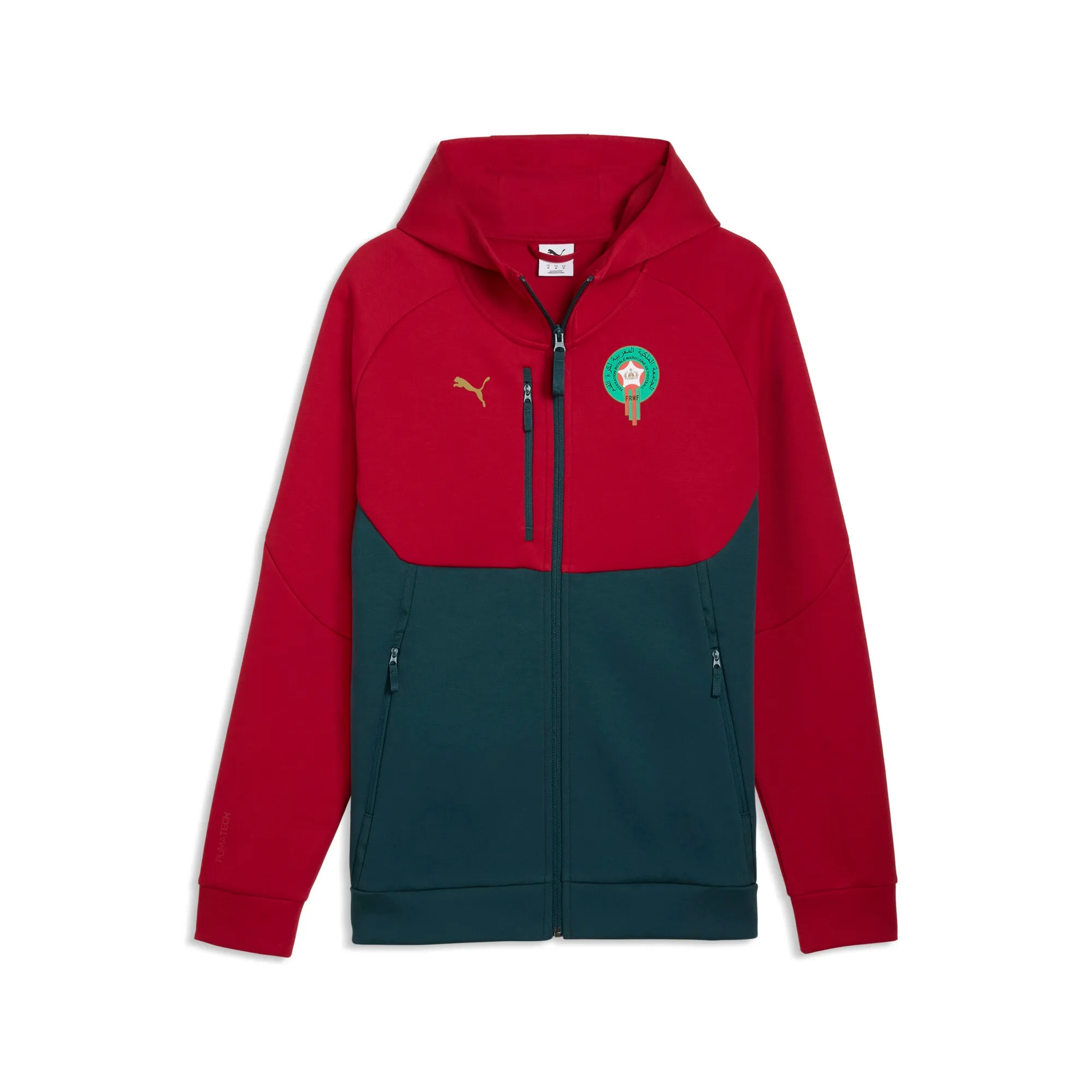 PUMA Morocco PUMATECH Hoodie Men in Red | Size Large