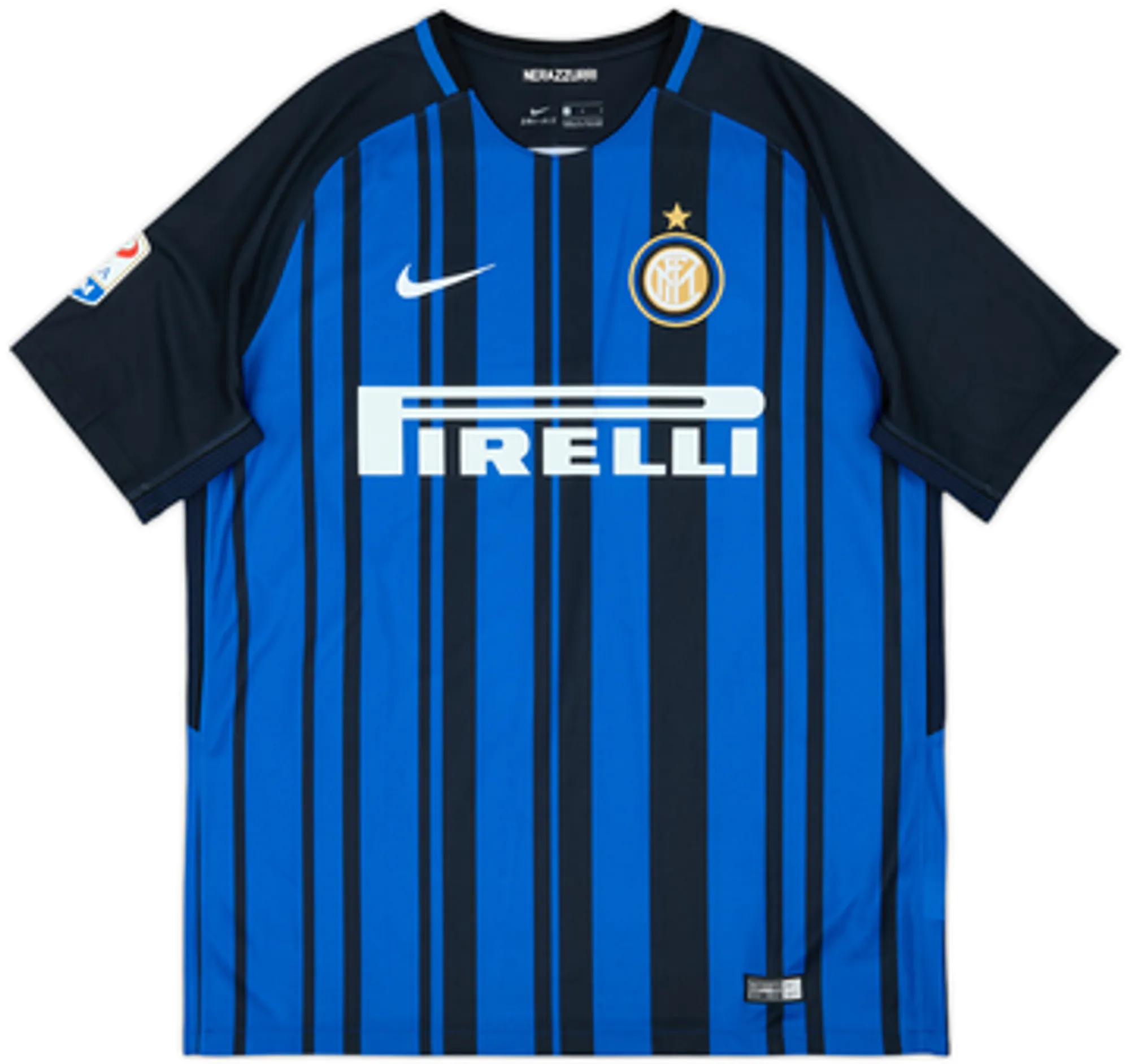 2017-18 Inter Milan Signed Home Shirt Zanetti #4 - 8/10 - (L)