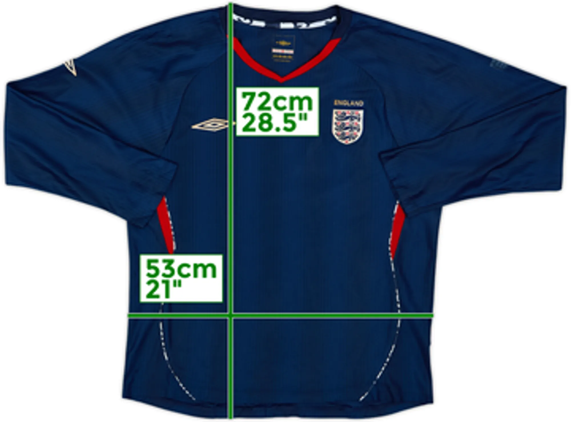 2005-06 England Umbro Training L/S Shirt - 5/10 - (L)