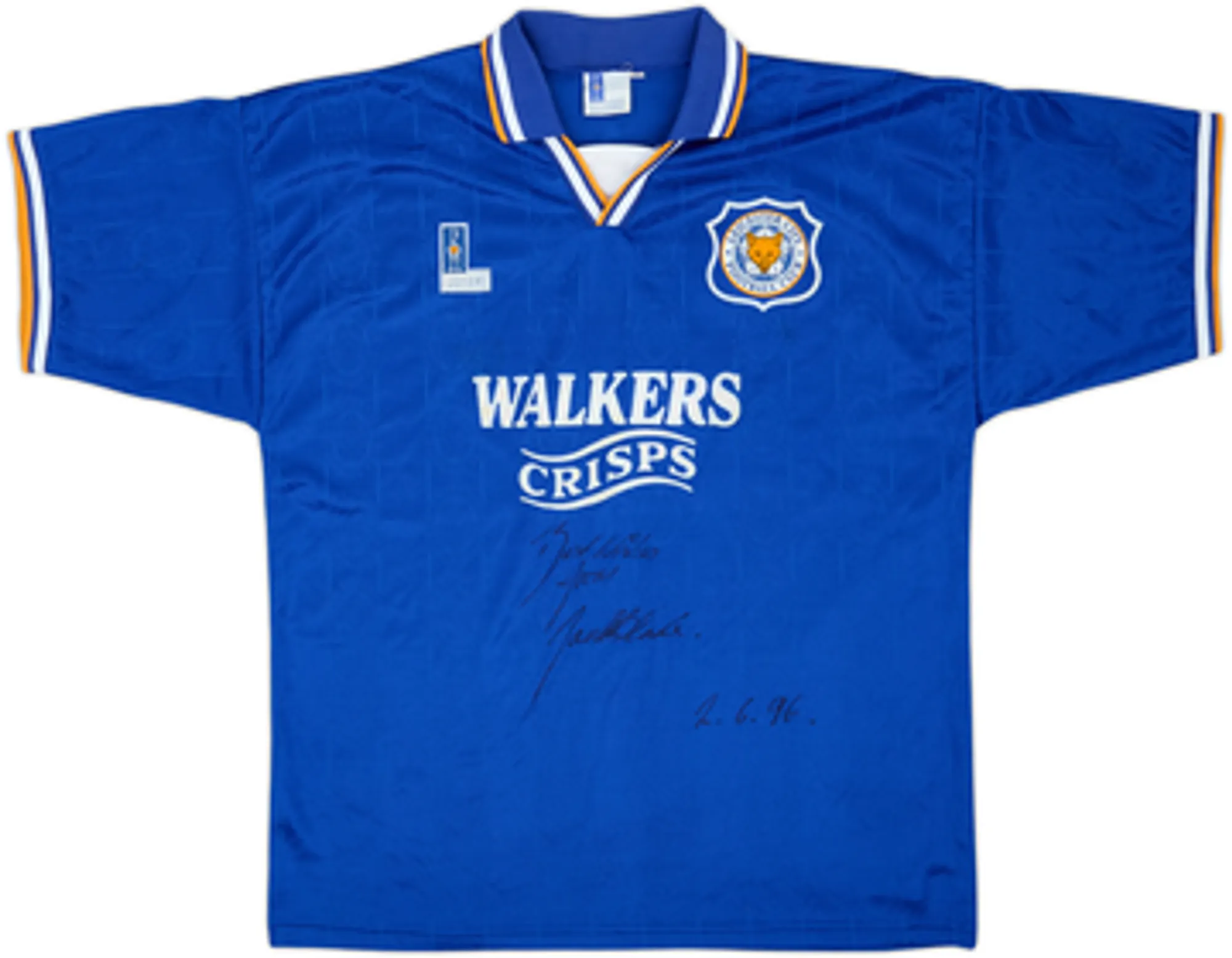 1994-96 Leicester Signed Home Shirt Blake #22 - 8/10 - (XL)