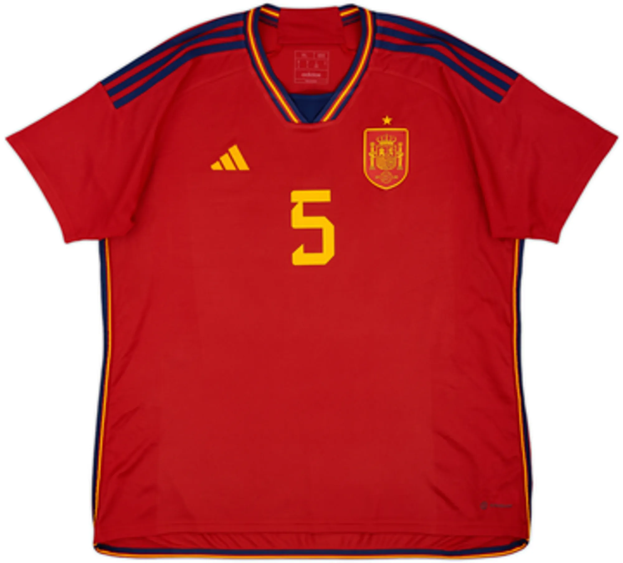 2022-23 Spain Home Shirt Sergio #5 - 9/10 - (XL)
