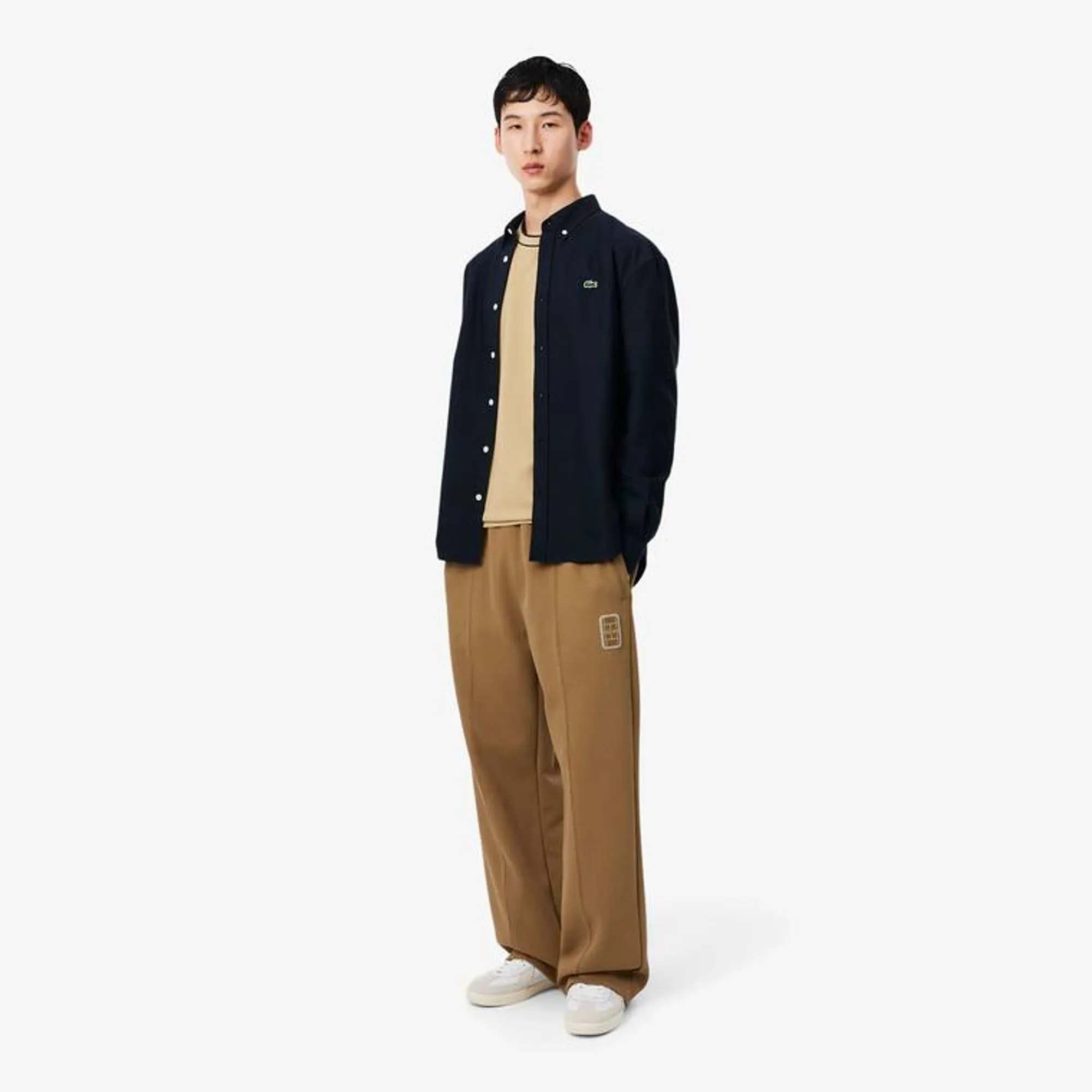 Lacoste Badge Accent Piqué Sweatpants - Brown
