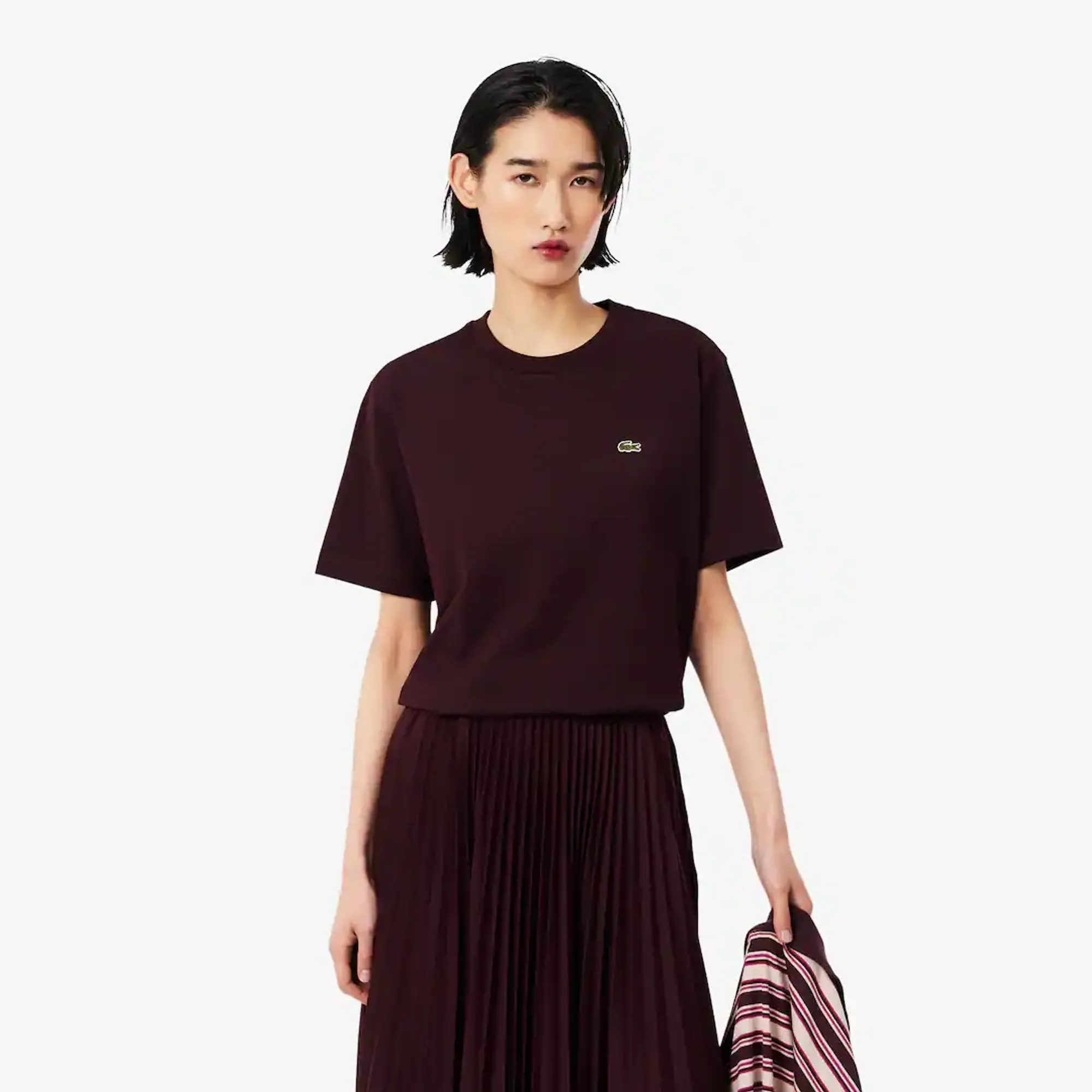 Lacoste Relaxed Fit Soft Cotton T-shirt - Brown