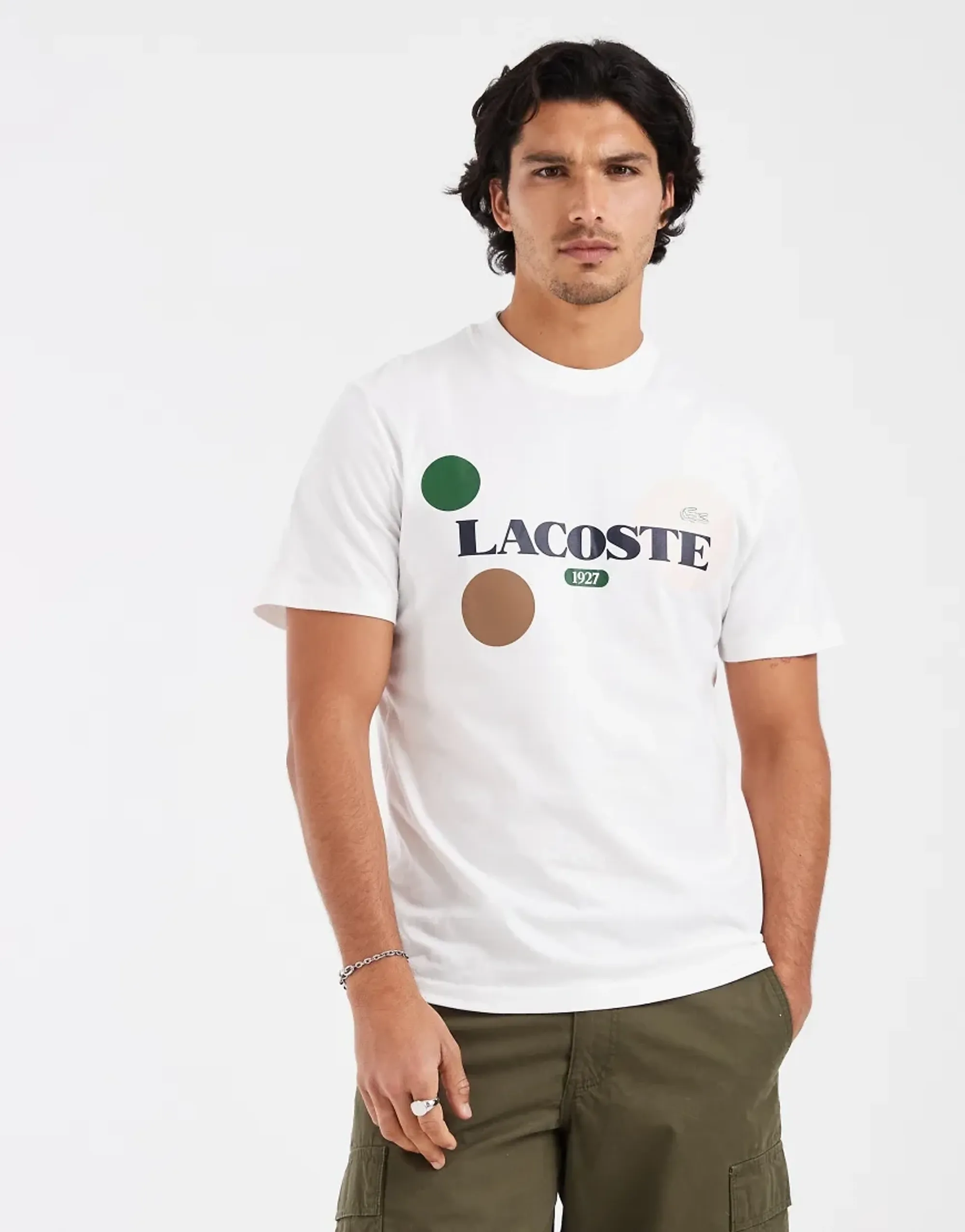 Lacoste Printed Cotton Jersey T-shirt - White