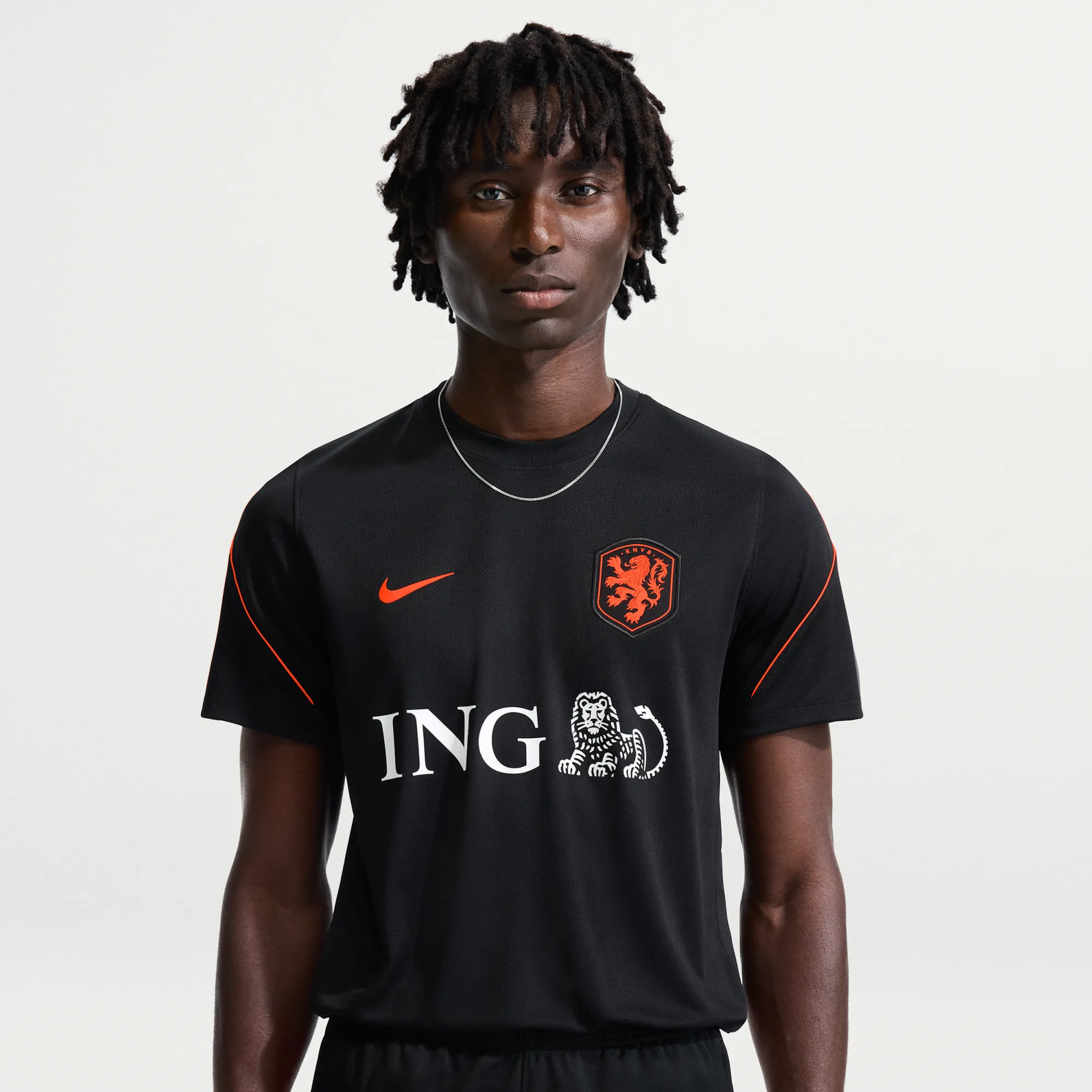 Netherlands Strike Men's Nike Football Dri-FIT Short-Sleeve Top - Black