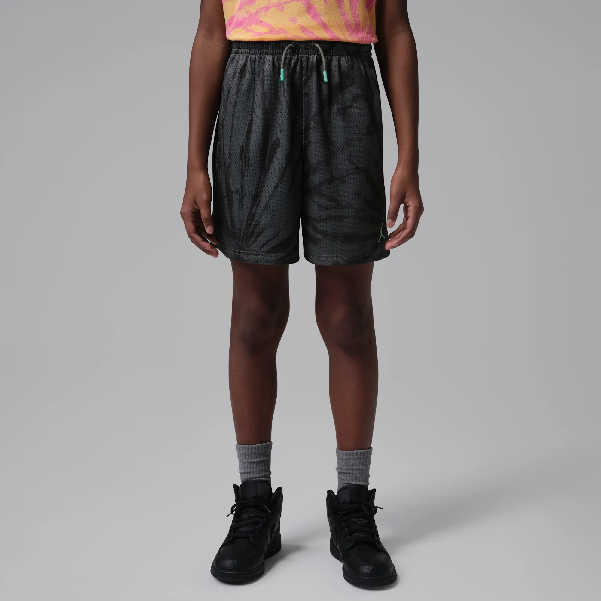 Nike Jordan Older Kids' Tie-Dye Mesh Shorts - Grey