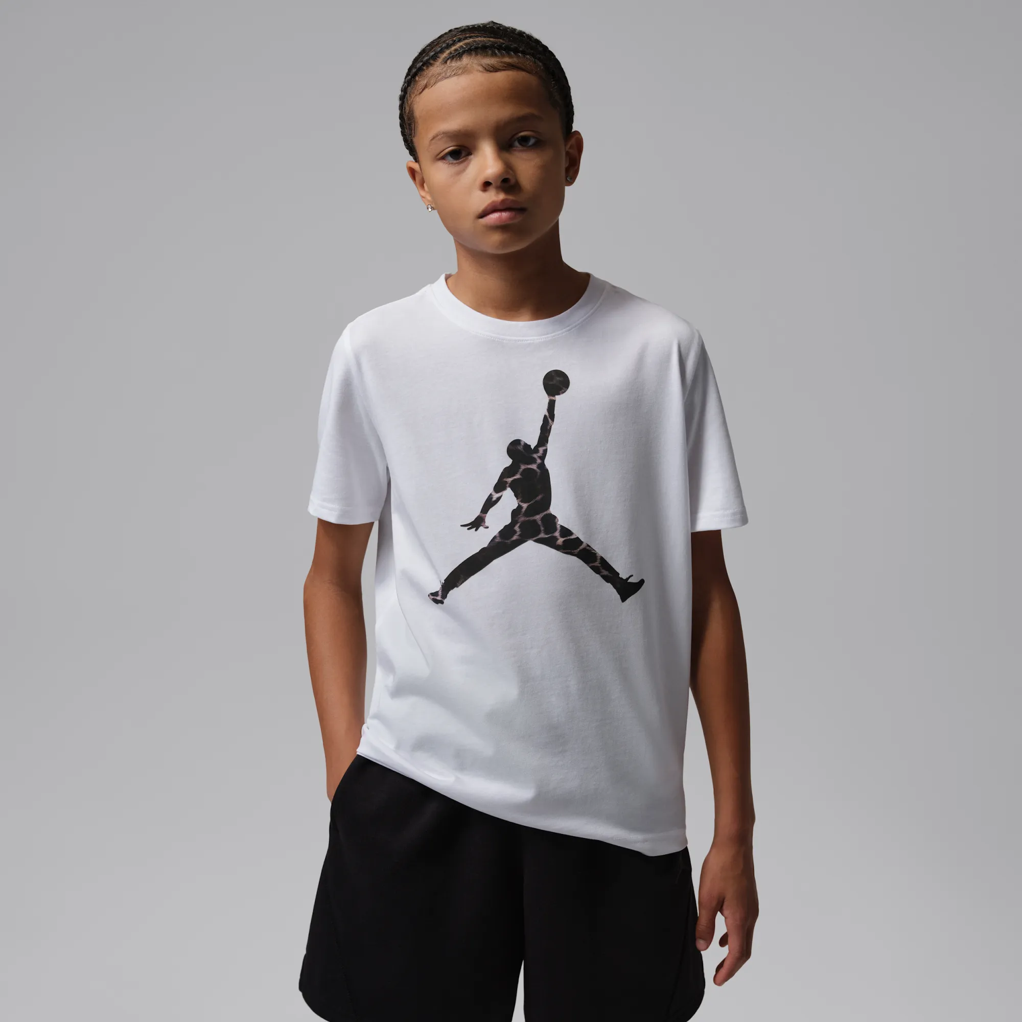 Nike Jordan Sport Older Kids' Dri-FIT Filled Jumpman Graphic T-Shirt - White