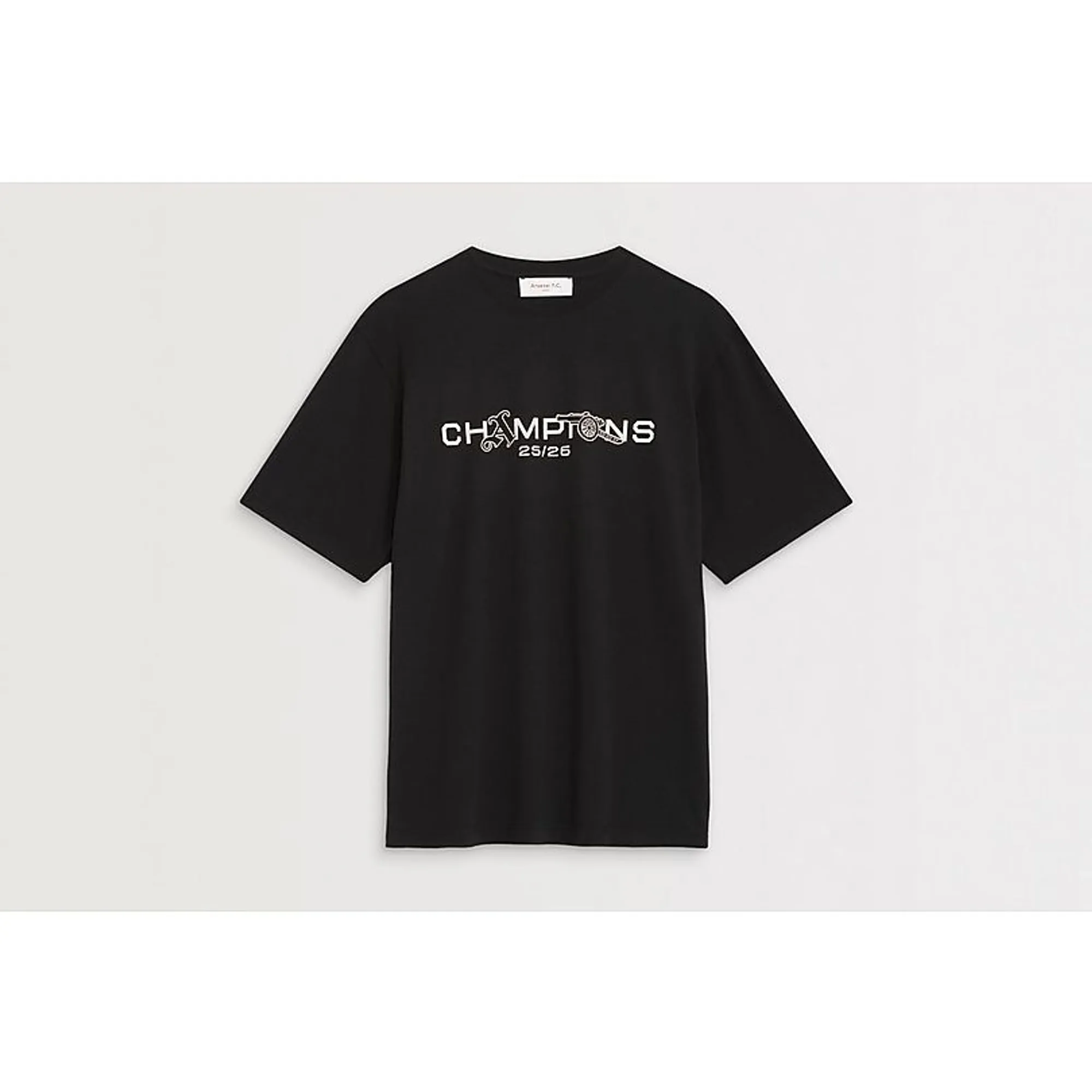 Arsenal Champions Squad 25/26 Black Crew T-Shirt, Black