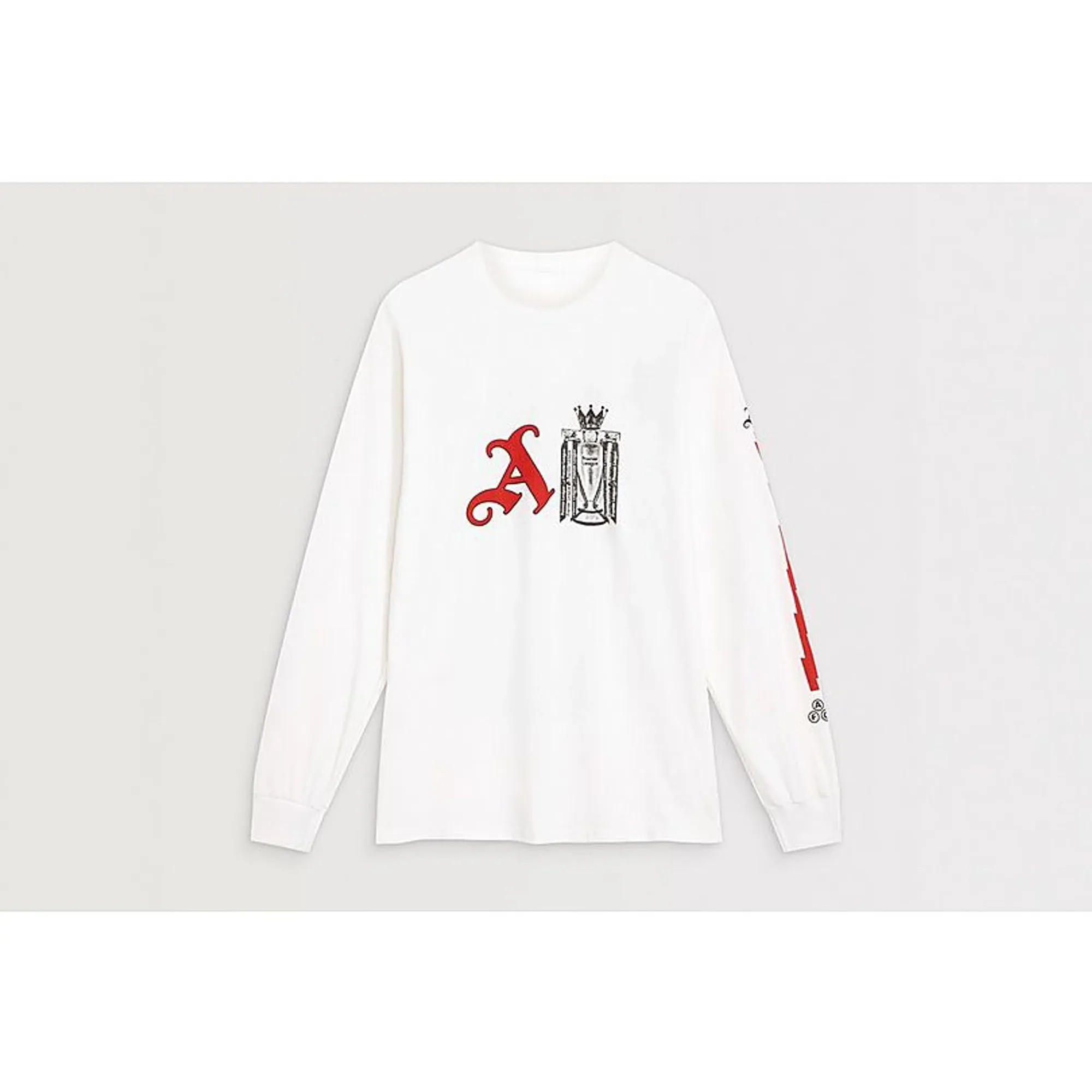Arsenal Champions Trophy 25/26 White Long Sleeved T-Shirt, White
