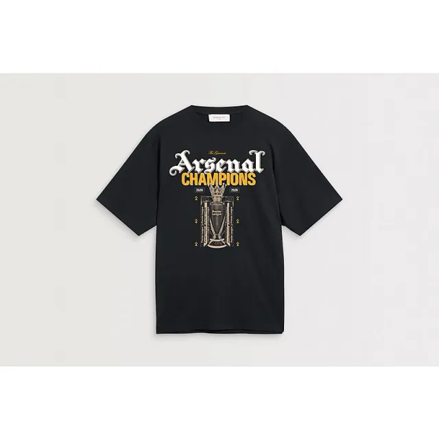 Arsenal Premier League Champions 25/26 Black Crew T-Shirt, Black