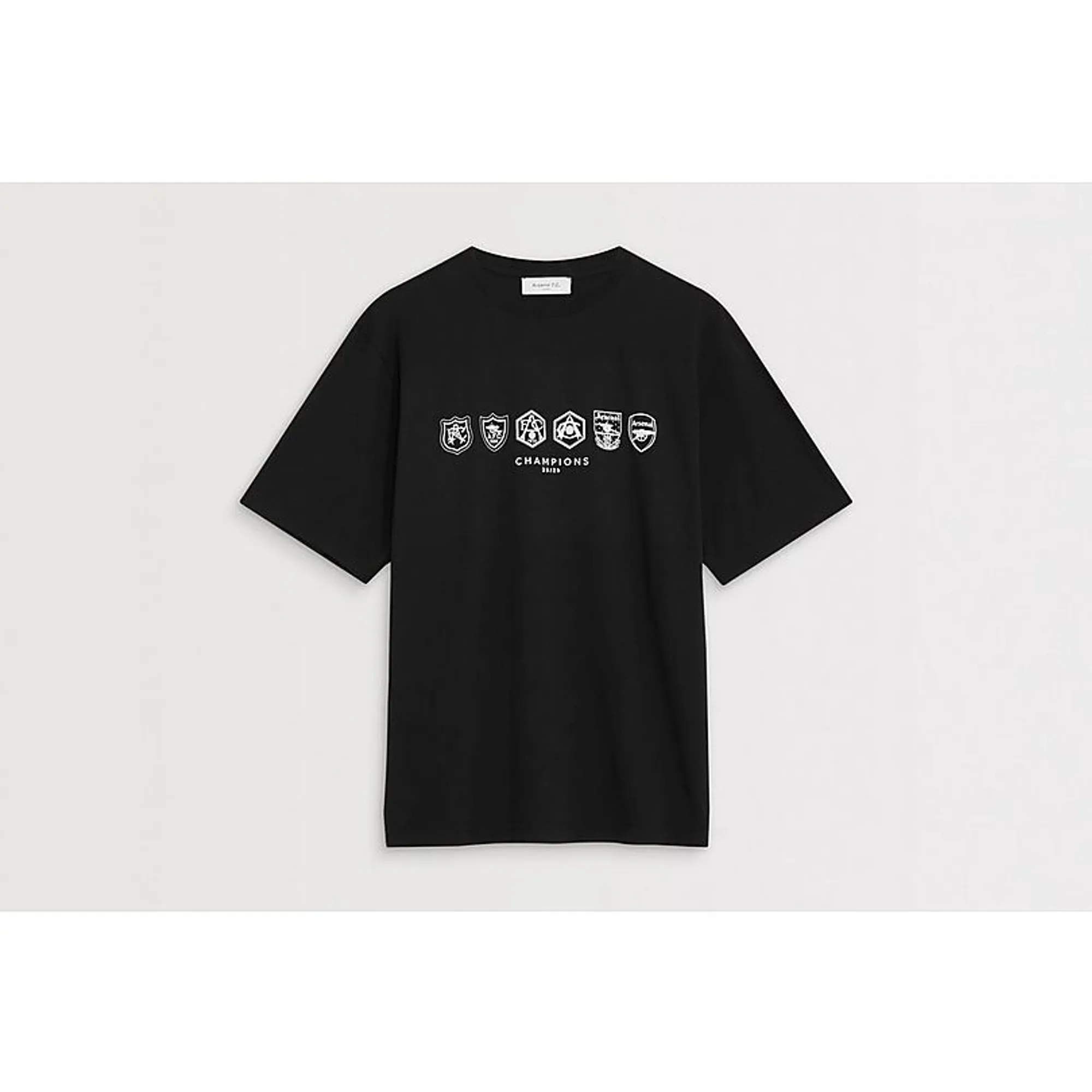 Arsenal Where We Belong 25/26 Black Crew T-Shirt, Black
