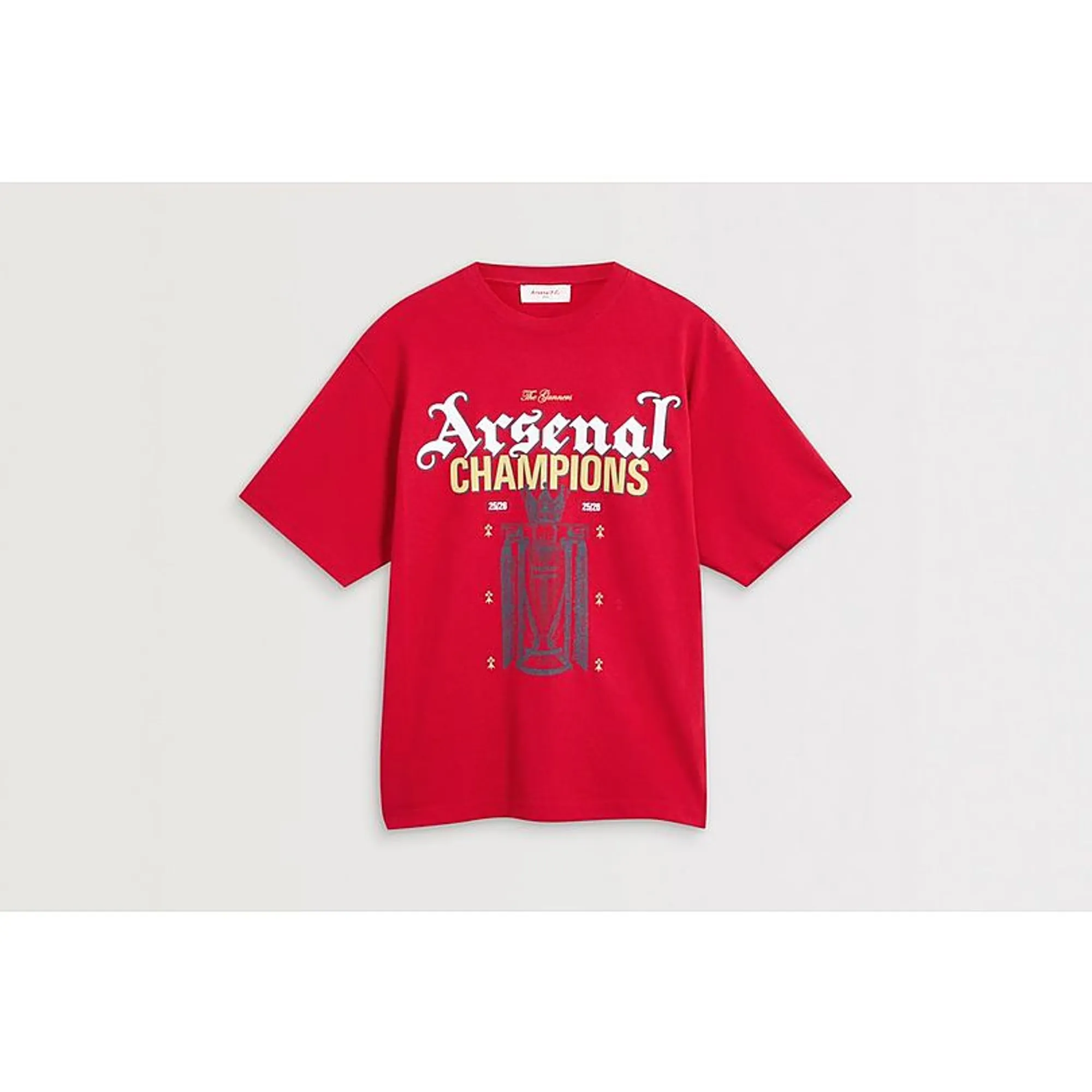 Arsenal Premier League Champions 25/26 Red Crew T-Shirt, Red
