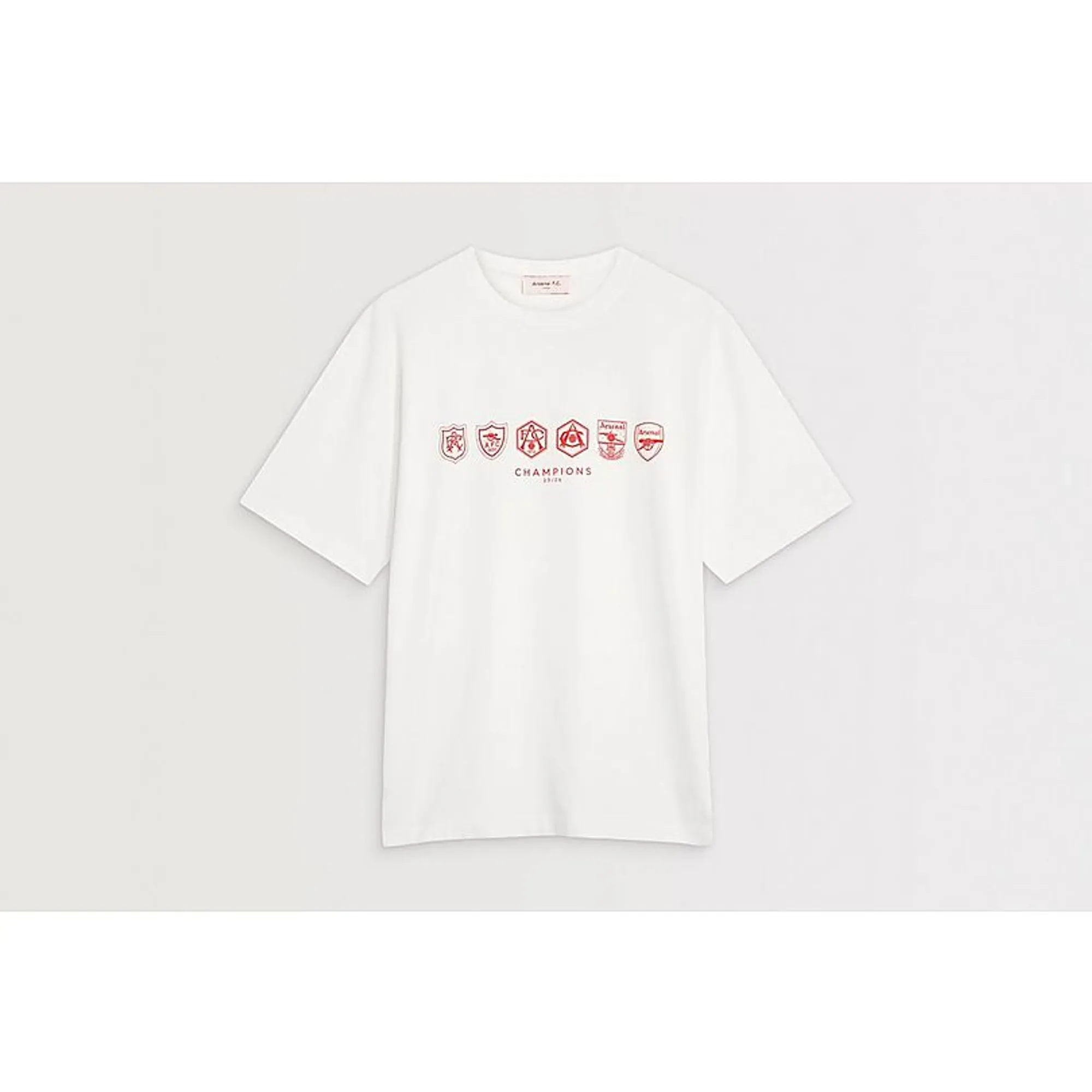 Arsenal Where We Belong 25/26 White Crew T-Shirt, White