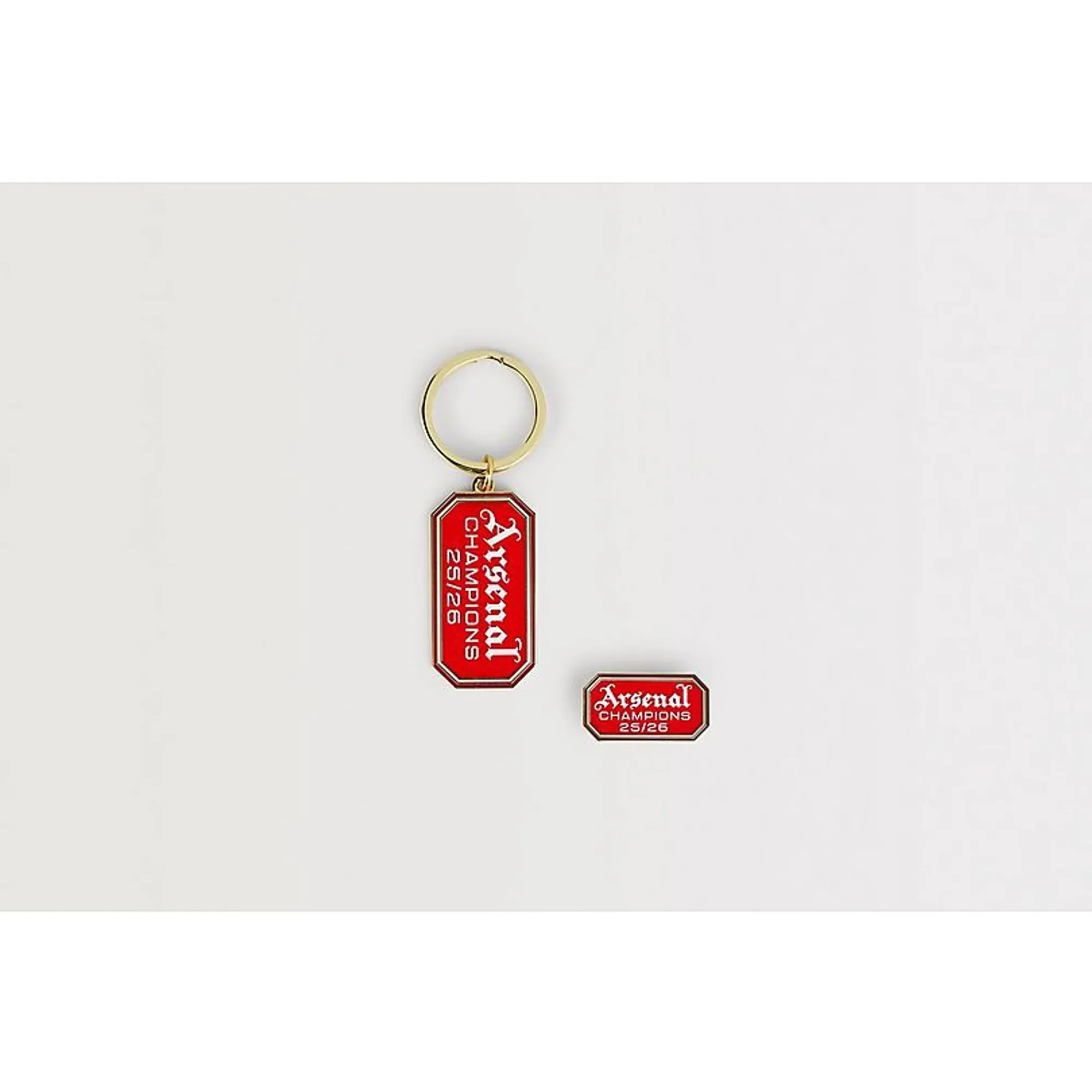 Arsenal Champions 25/26 Keyring and Badge Set, Multicolor