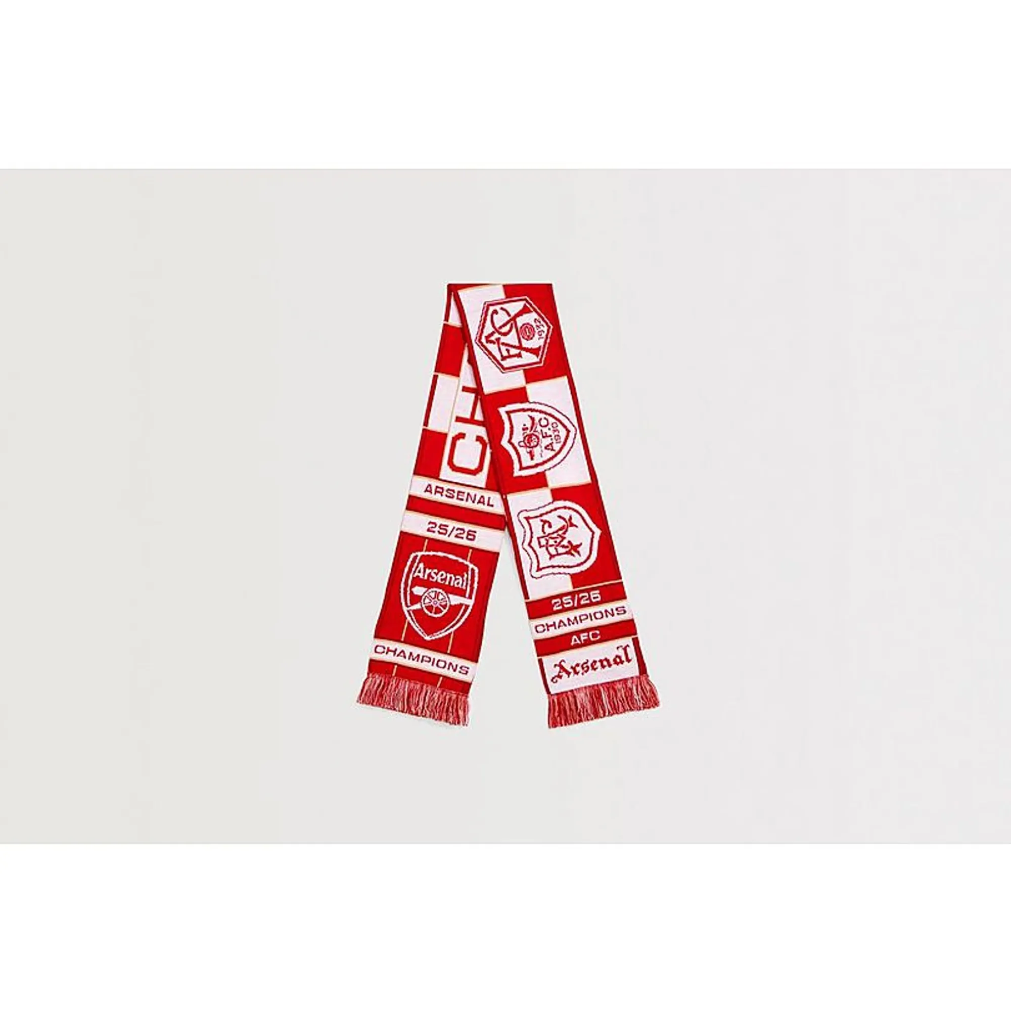 Arsenal Champions 25/26 Scarf, Red