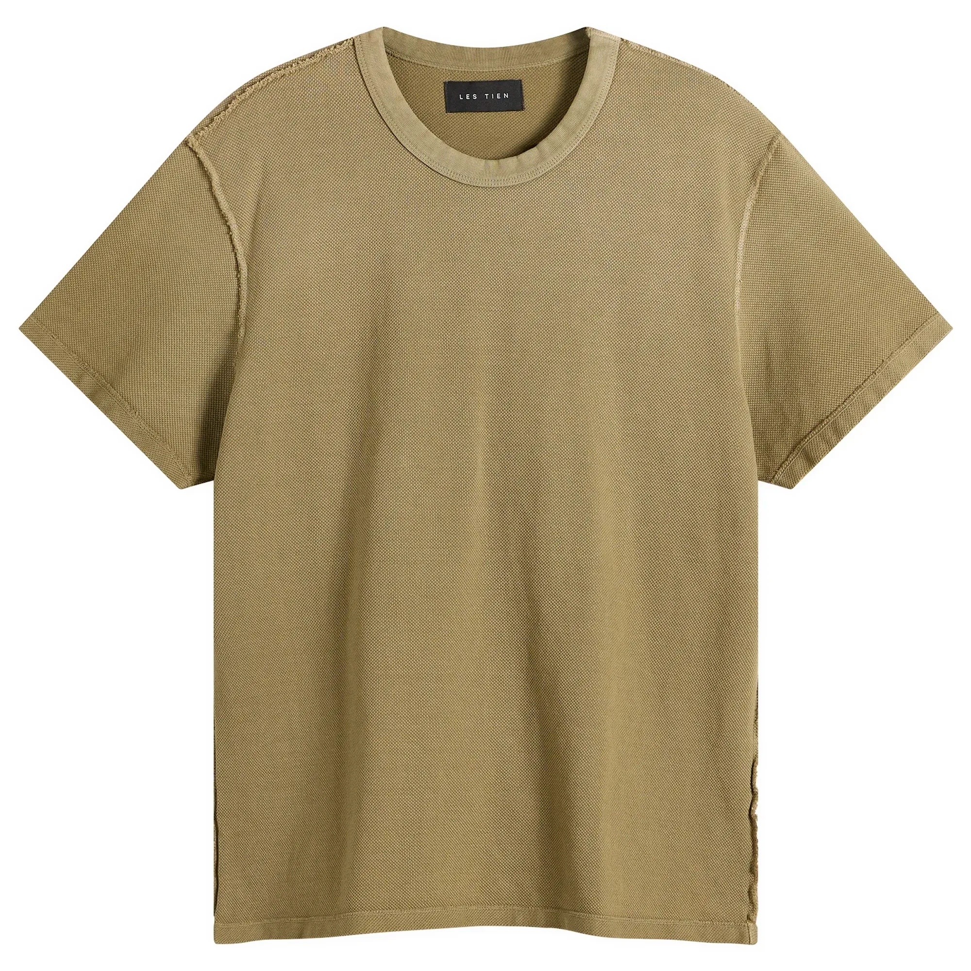 Les Tien Men's Pique Cotton T-Shirt Military Ice