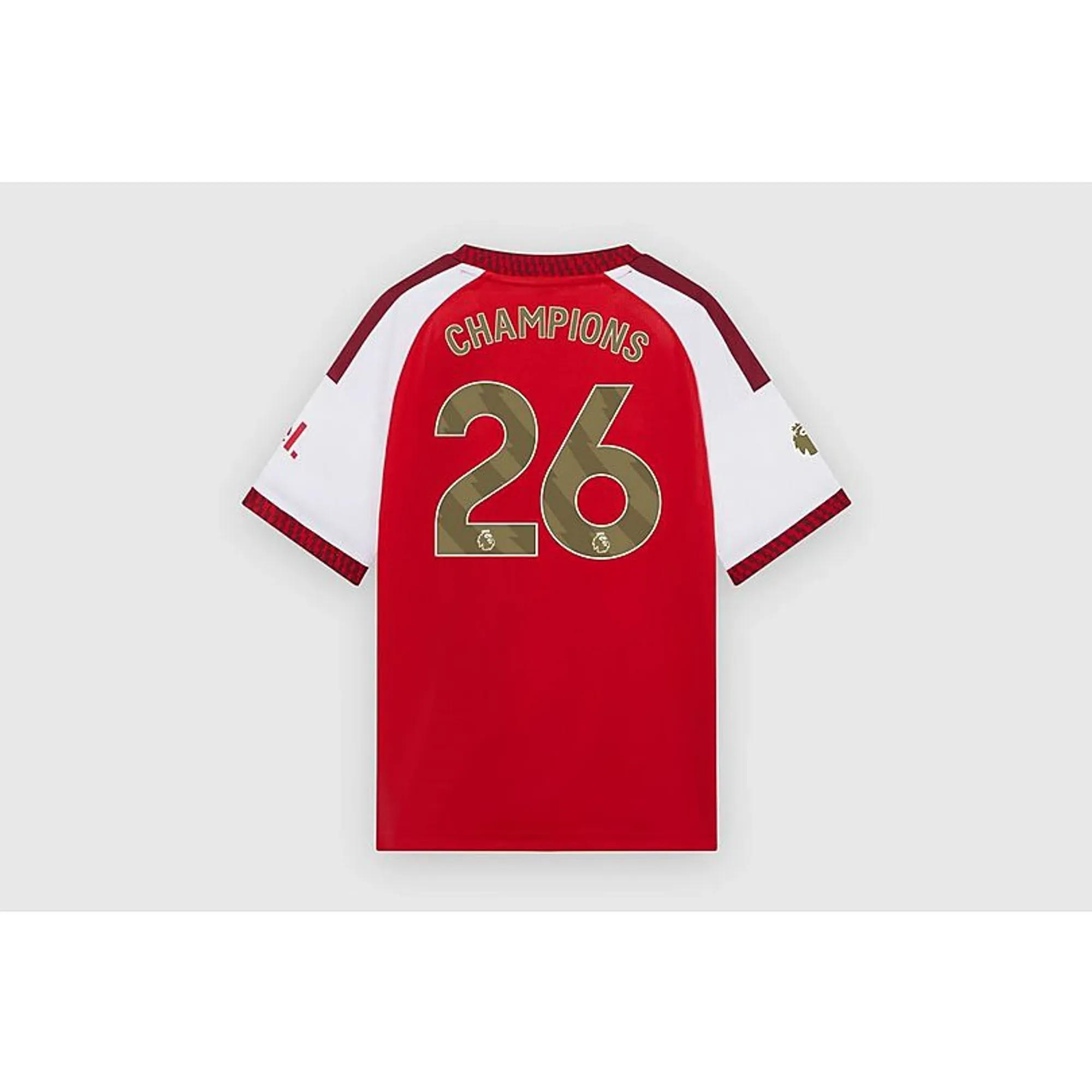 Arsenal adidas Kids Premier League Champions Home Shirt, Red