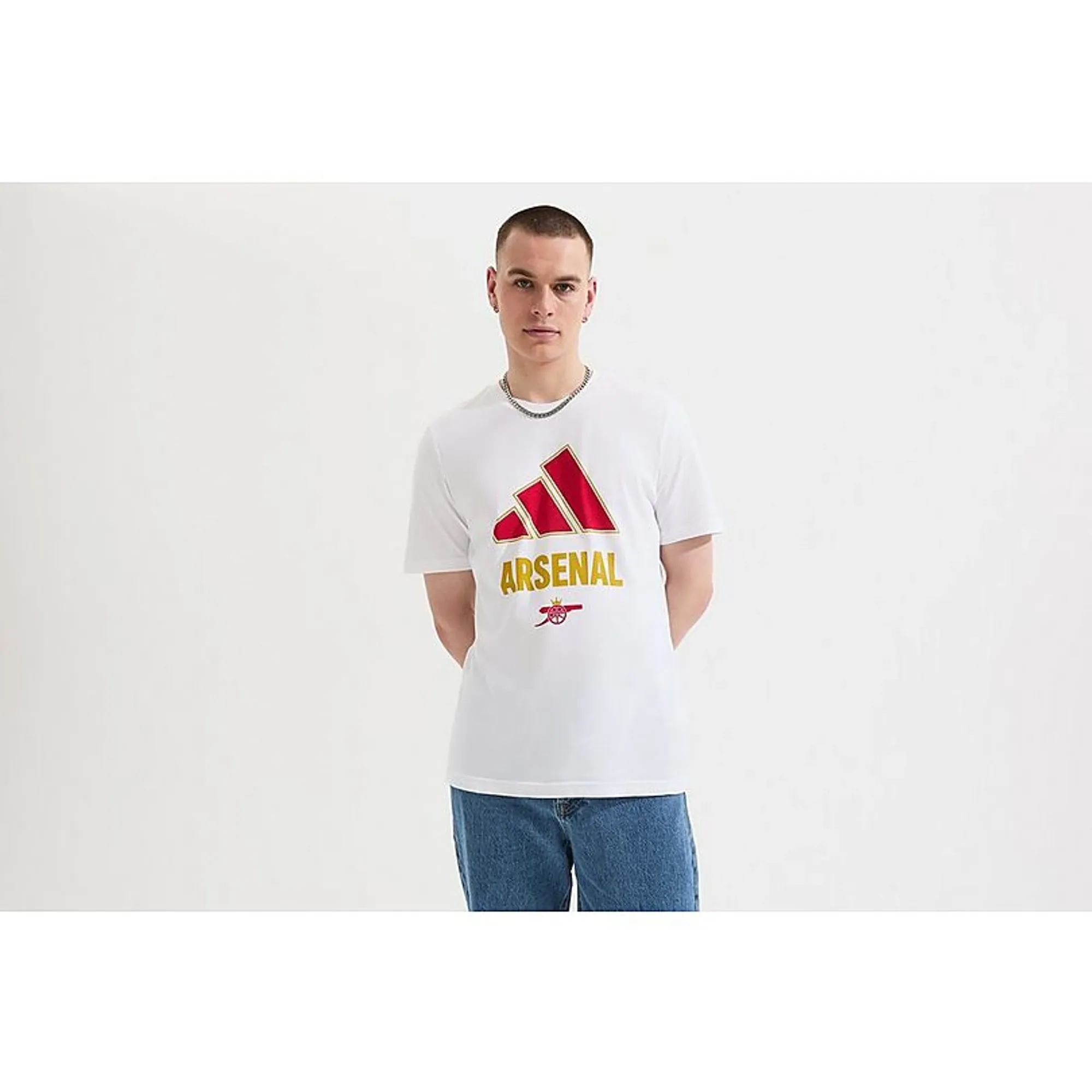 Arsenal adidas 25/26 White Premier League Champions T-Shirt, White