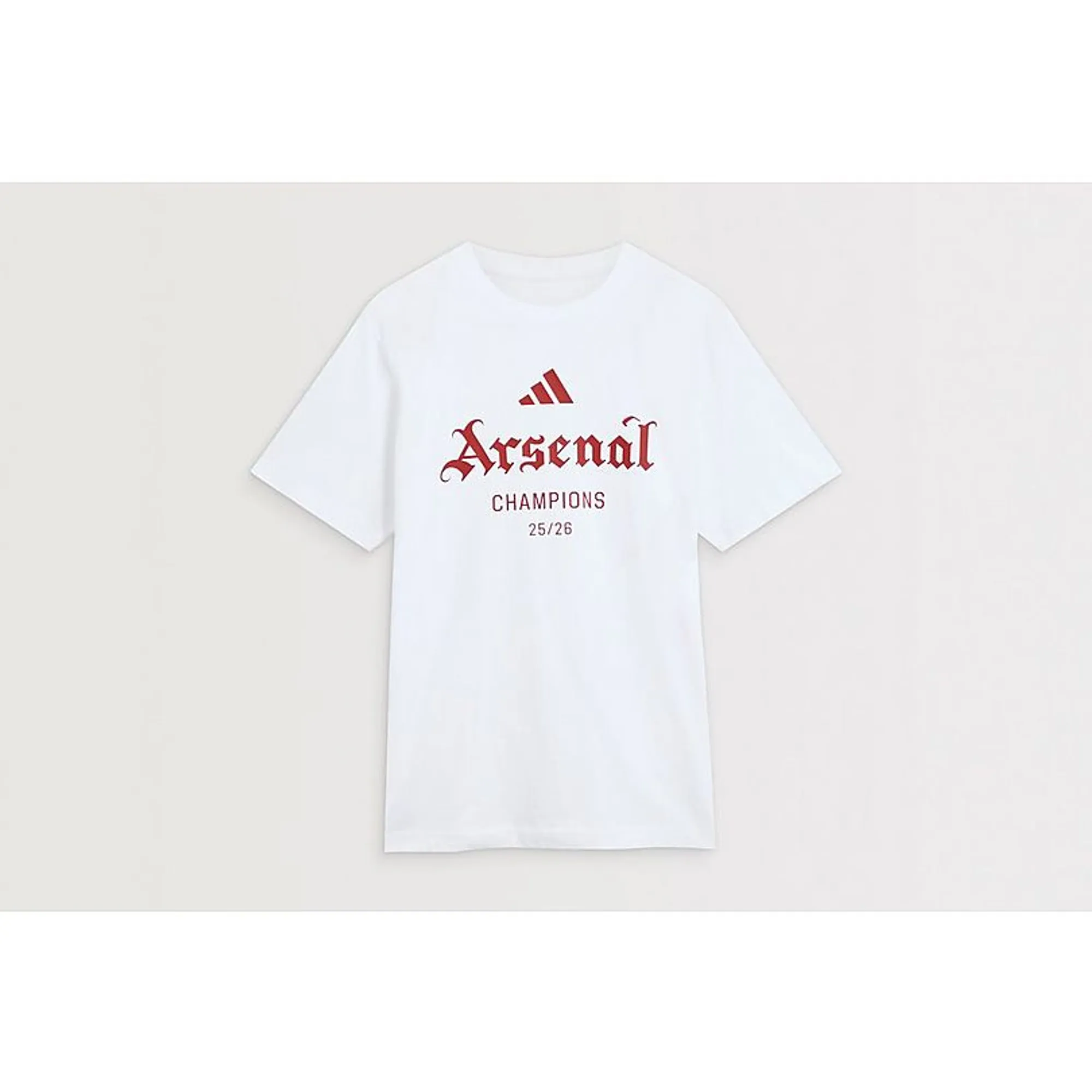 Arsenal adidas 25/26 Winners T-Shirt, White