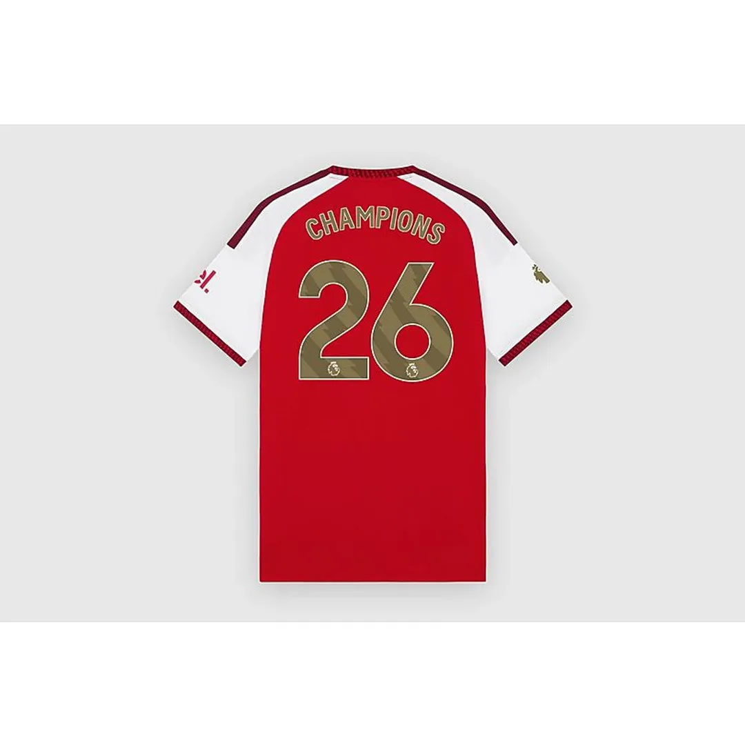 Arsenal adidas Premier League Champions Authentic Home Shirt, Red