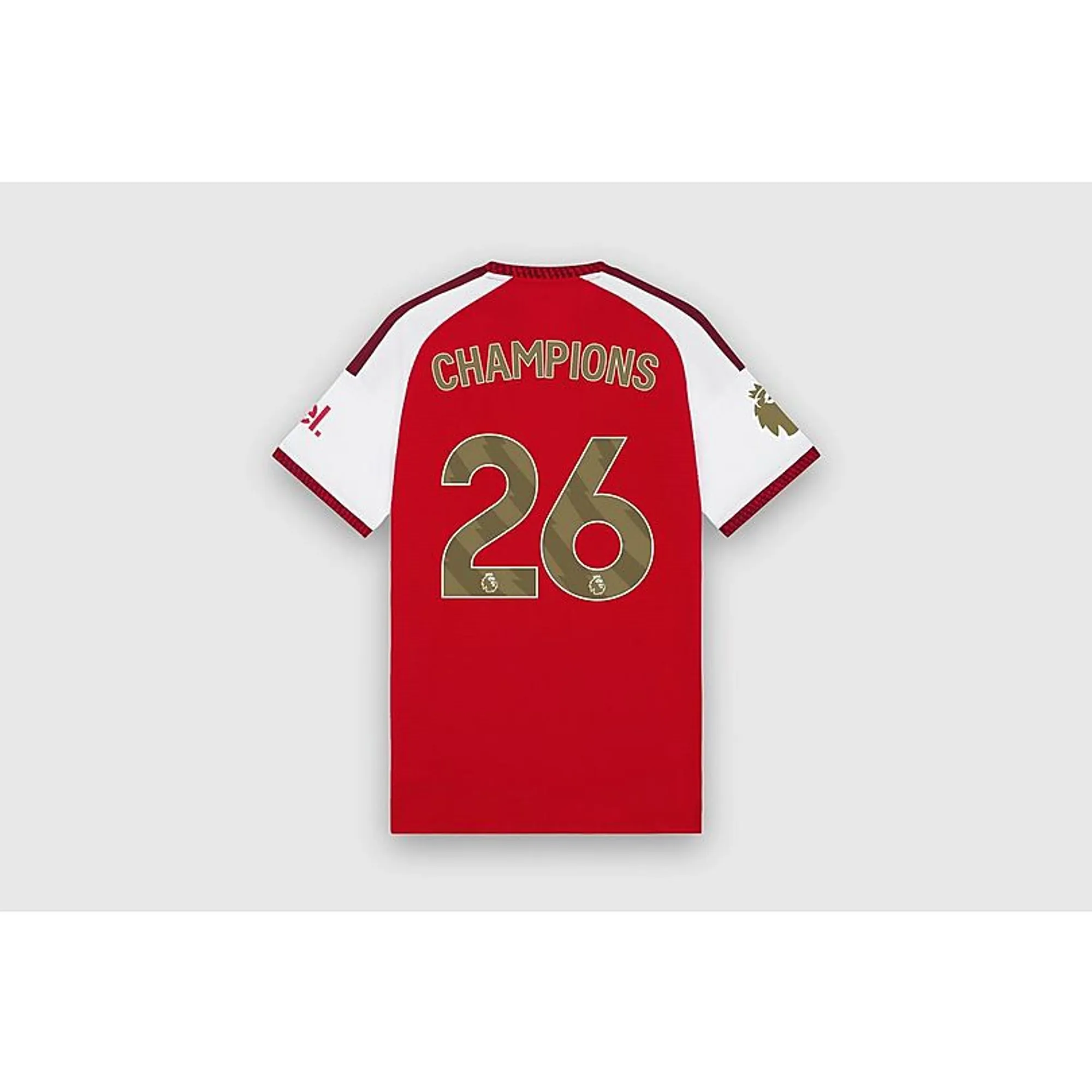 Arsenal adidas Premier League Champions Authentic Home Shirt, Red