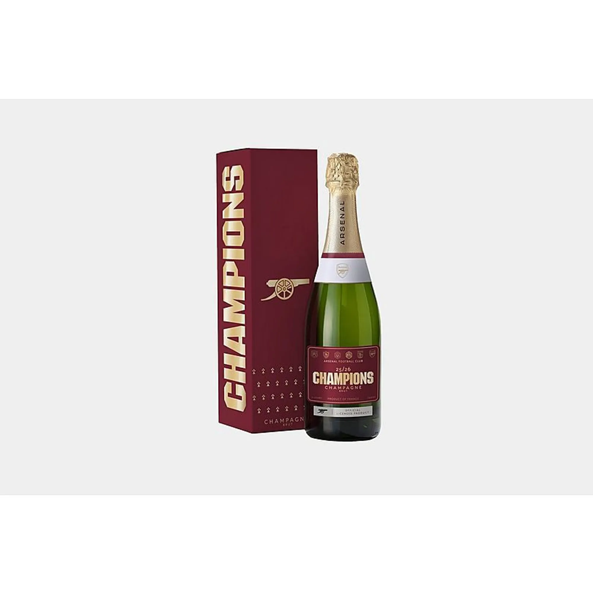 Arsenal Champions 25/26 Premium Brut Champagne, Multicolor