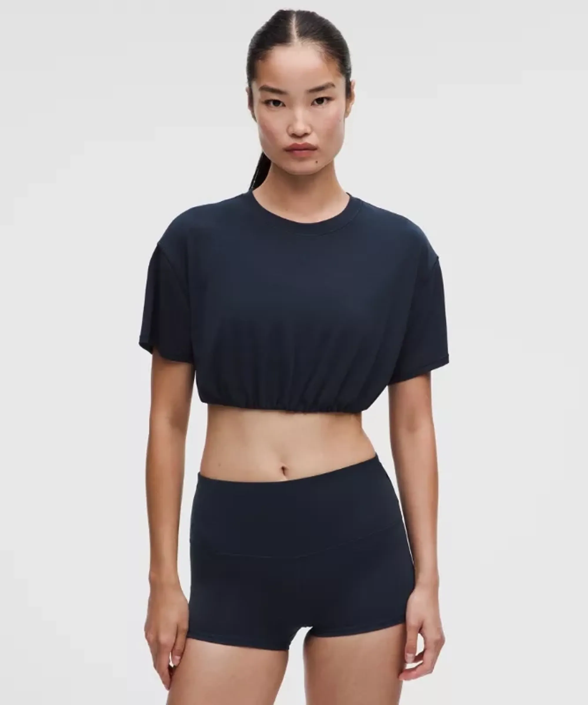 lululemon – Women's Jersey Training Super-Cropped T-Shirt – Color Blue – Size 0