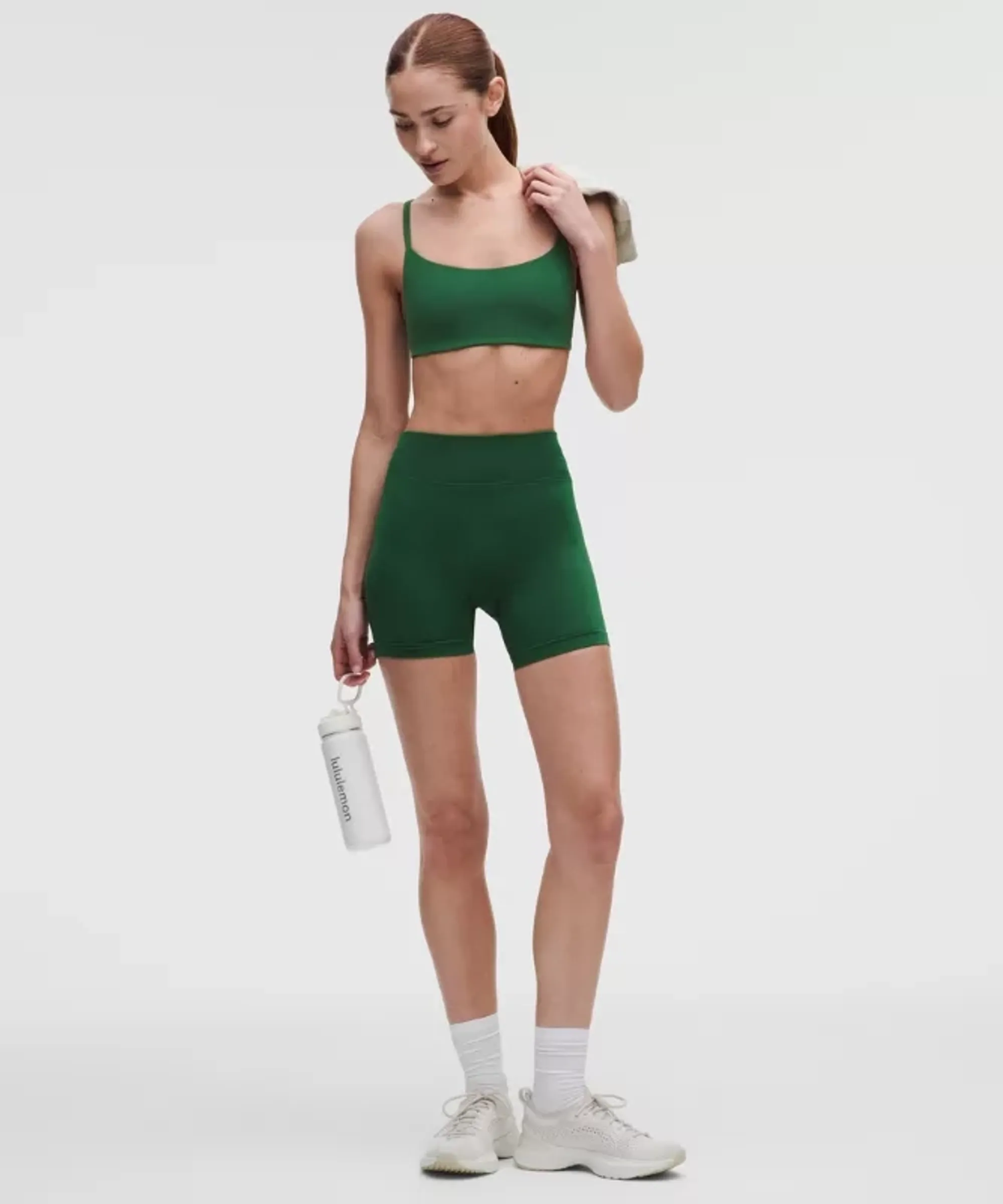 lululemon – Women's Get Low High-Rise Training Shorts – 5" – Color Green – Size 8