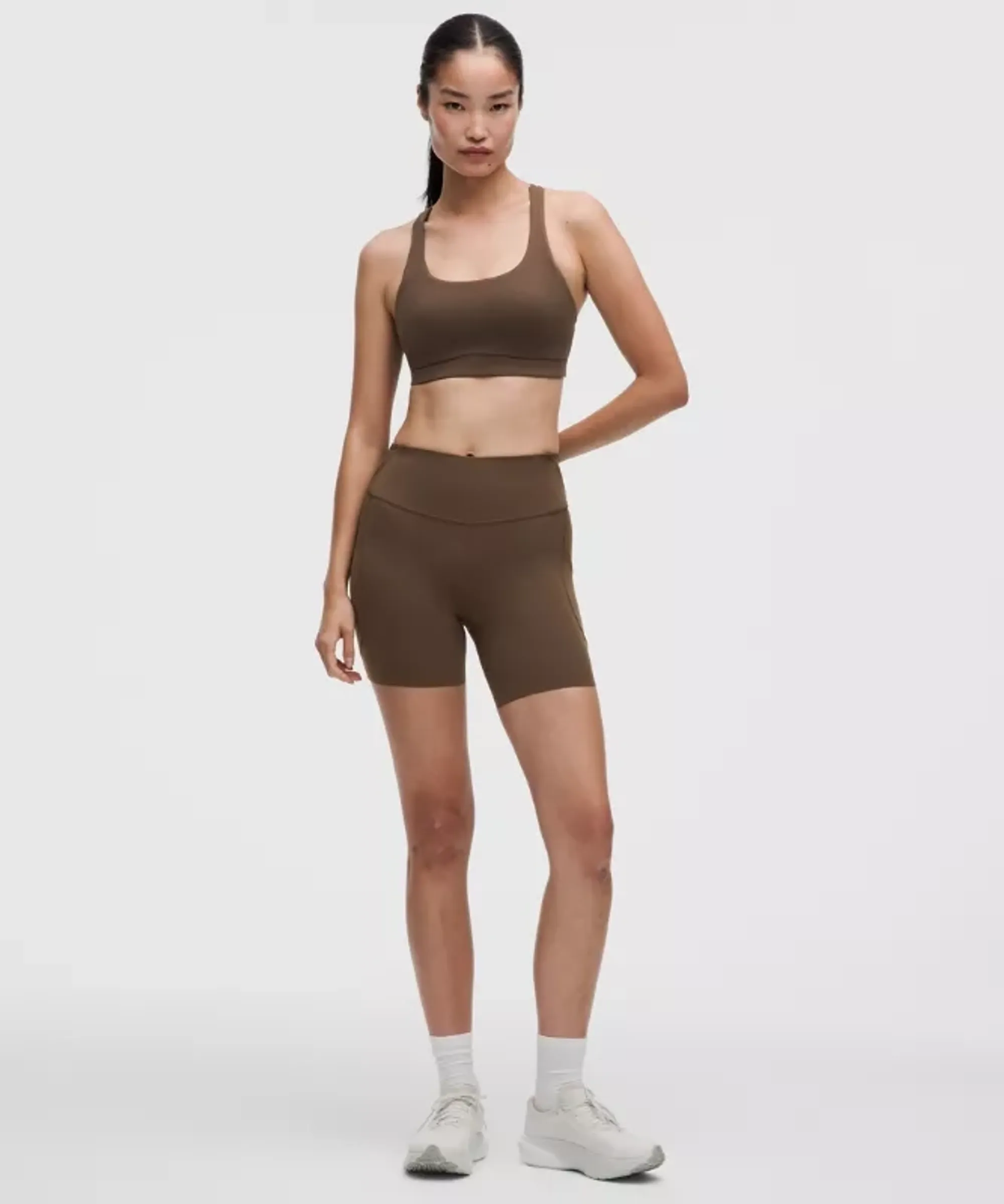 lululemon – Women's Fast and Free High-Rise Shorts 5 Pocket – 6" – Color Brown – Size 18
