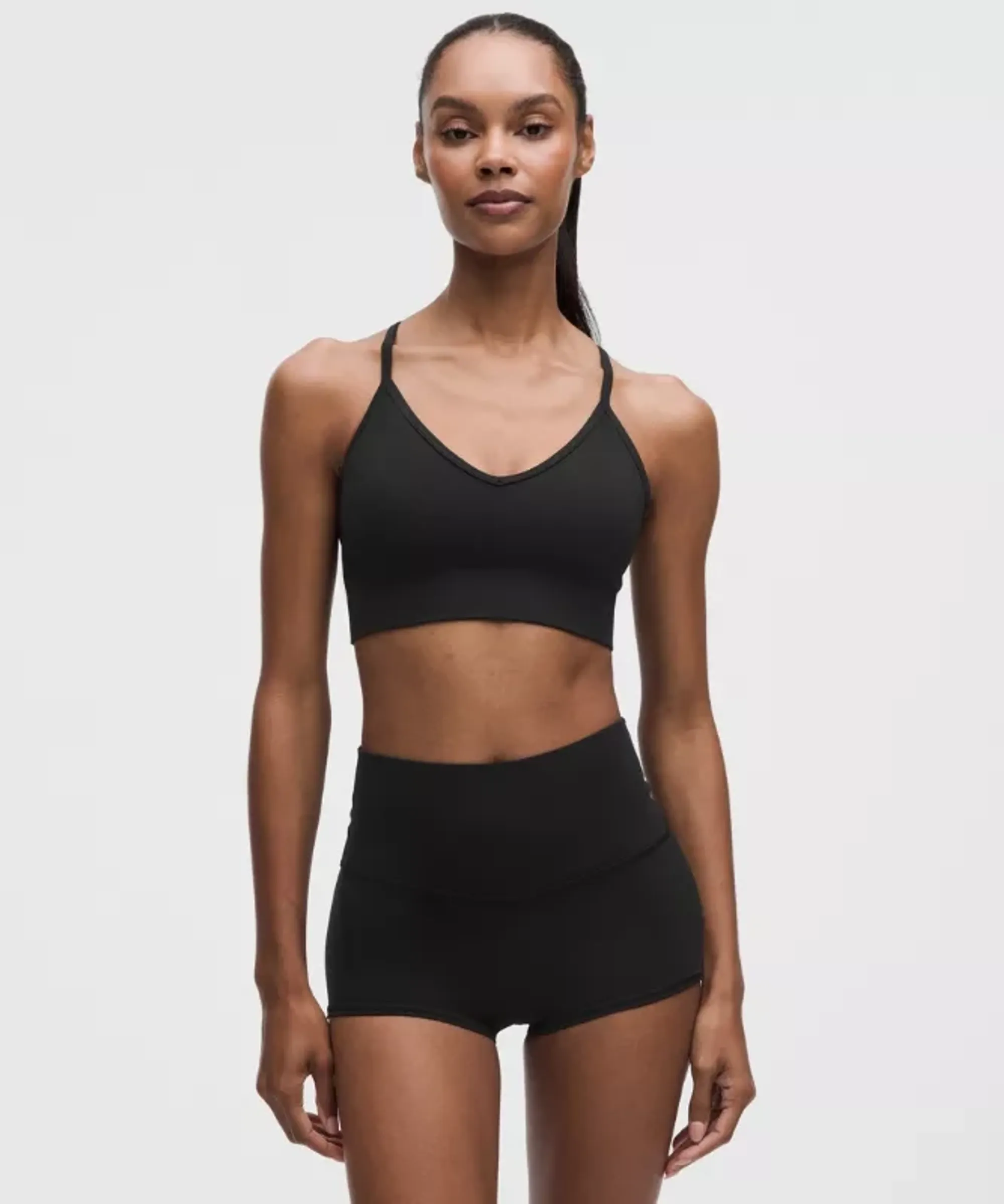 lululemon – Women's Ebb to Street Sports Bra Light Support, B/C Cup – Color Black – Size 6