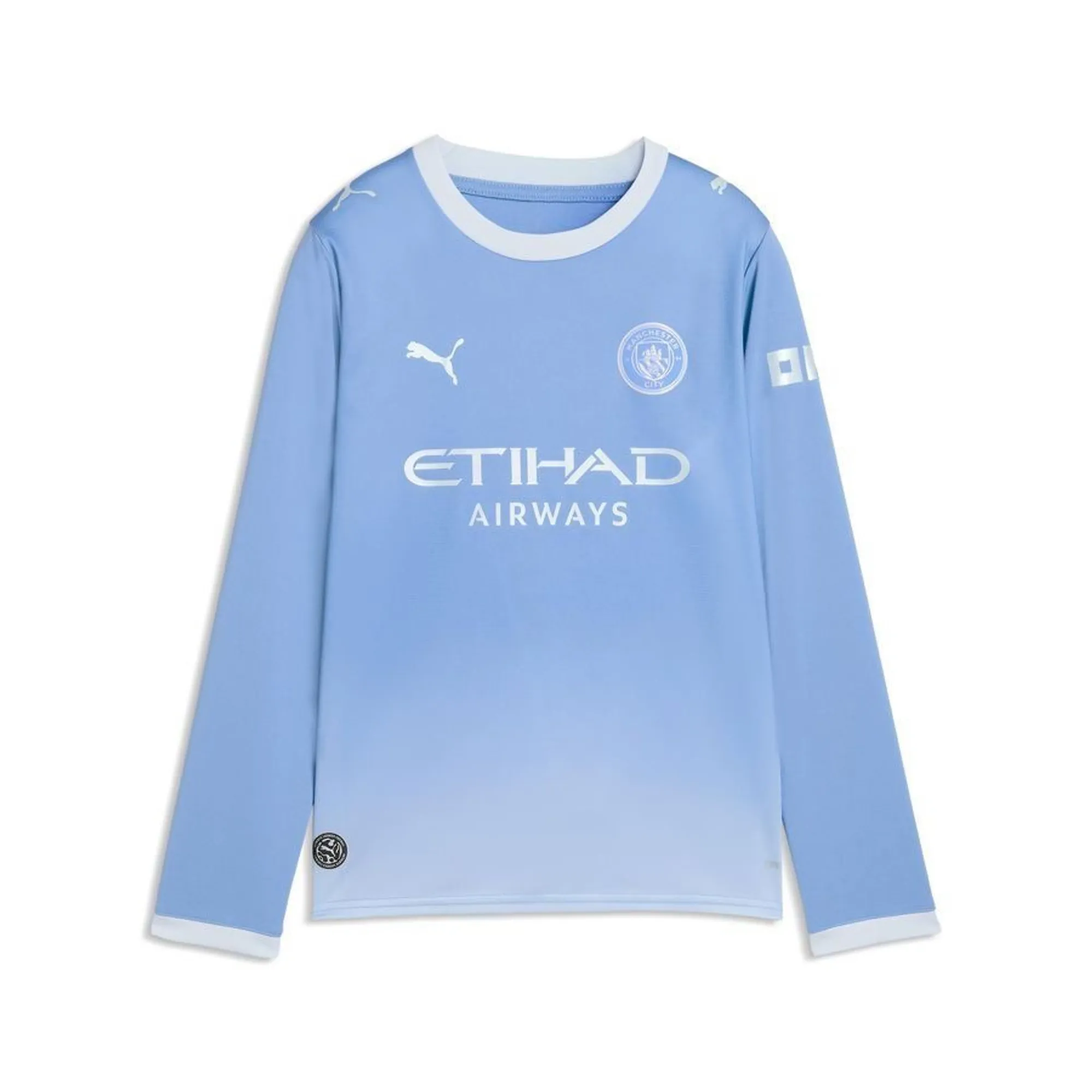 Manchester City Home Shirt 2026/27 Kids Long Sleeves - ['Blue']