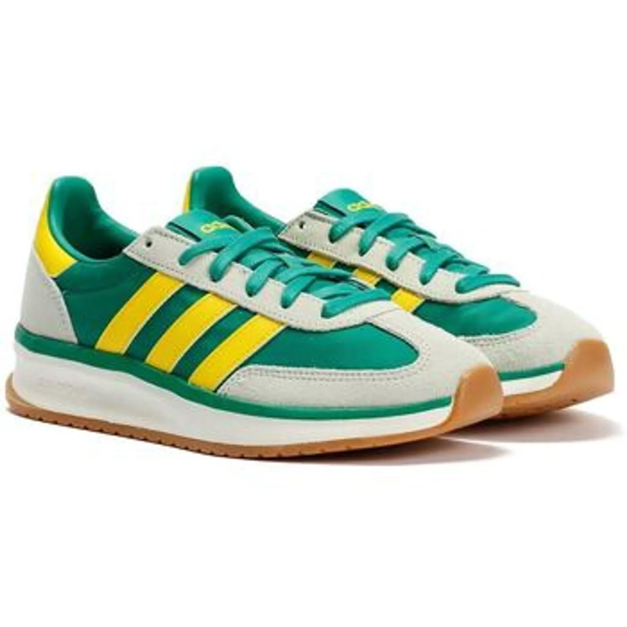 adidas  Run 70s 2.0 Women's Court Green/ Yellow Trainers  women's Shoes (Trainers) in Green