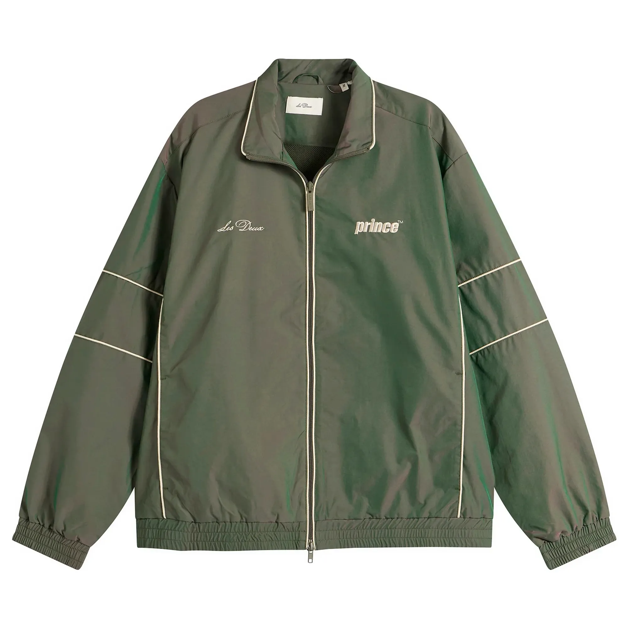 Les Deux Men's Prince Shiny Track Jacket Pineneedle Green