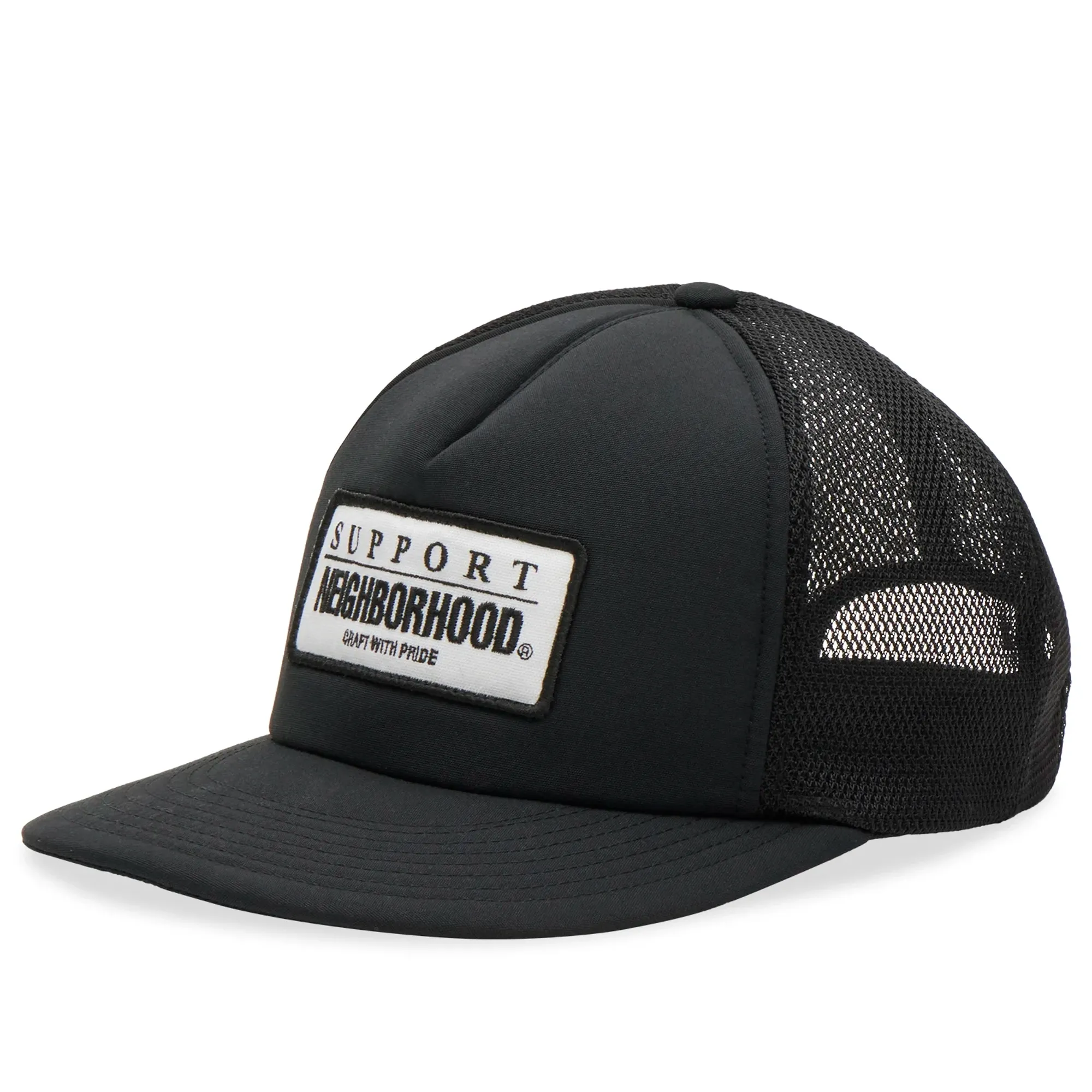 Neighborhood Men's Mesh Trucker Cap-1 Black