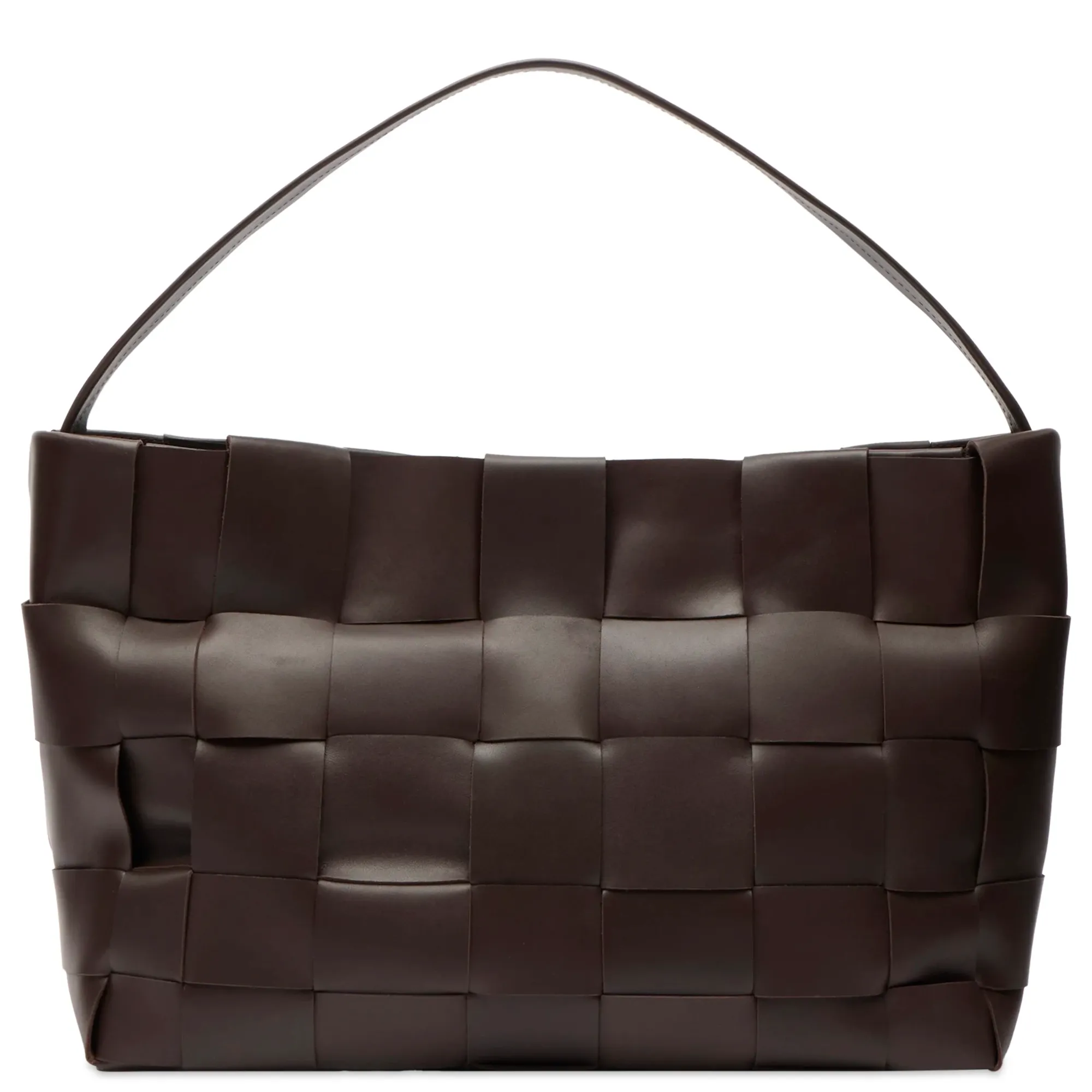 ST. Agni Women's Woven Large Tote Chocolate