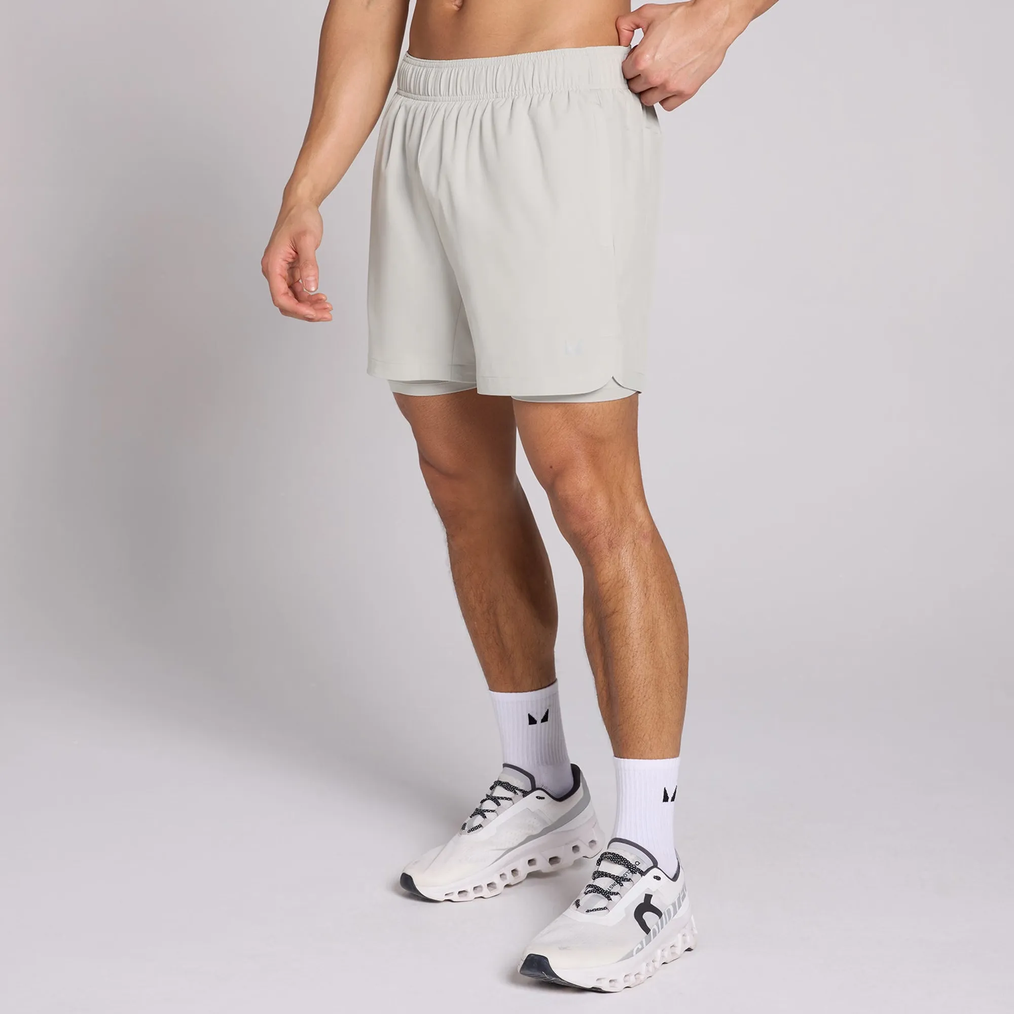 MP Men's 5  2-in-1 Training Shorts - Chrome - XS