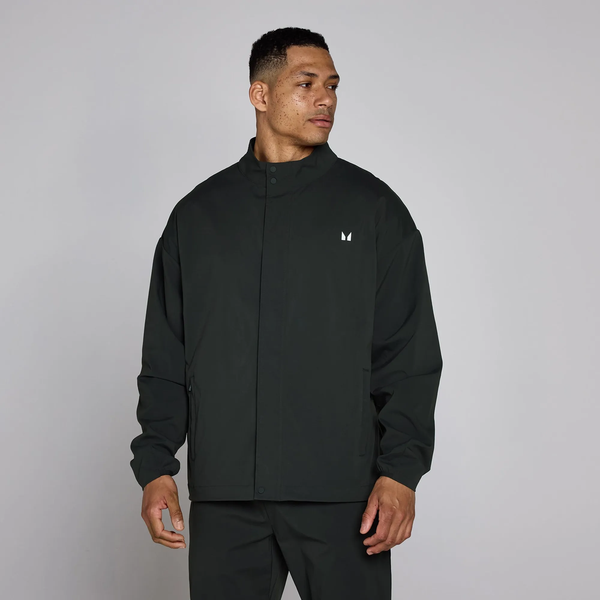 MP Men's Hybrid Nylon Jacket - Washed Black - XS