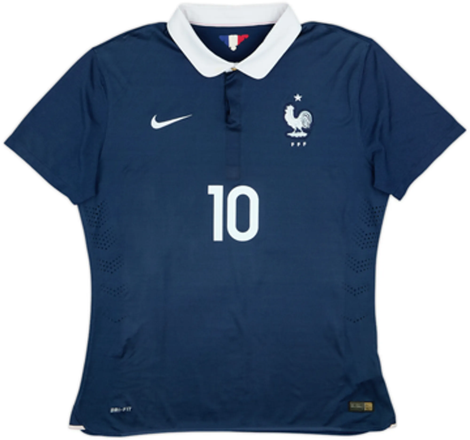 2014-15 France Authentic Home Shirt Benzema #10 - 7/10 - (XL)