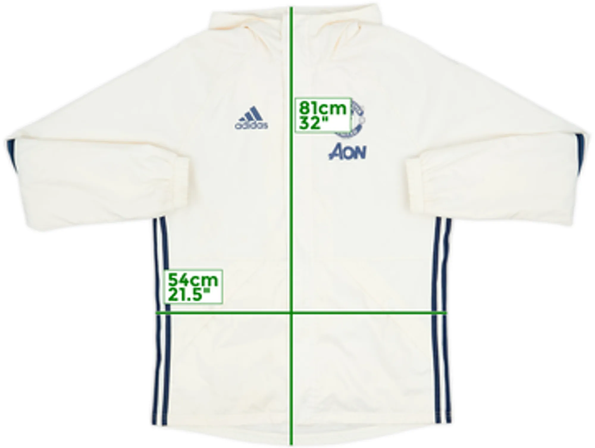 2016-17 Manchester United adidas Hooded Rain Jacket - 6/10 - (M)