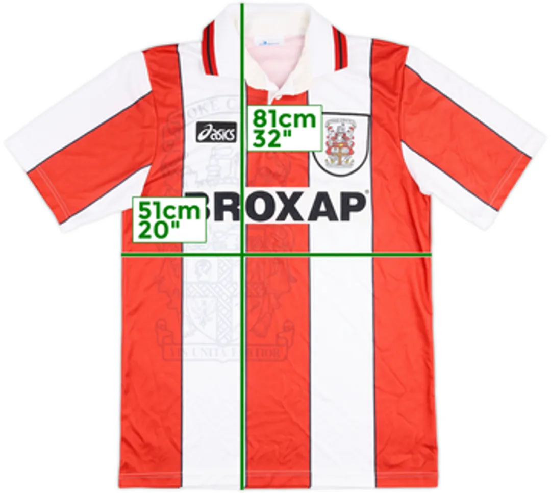 1995-96 Stoke City Home Shirt - 8/10 - (M) | SKEH95960894used