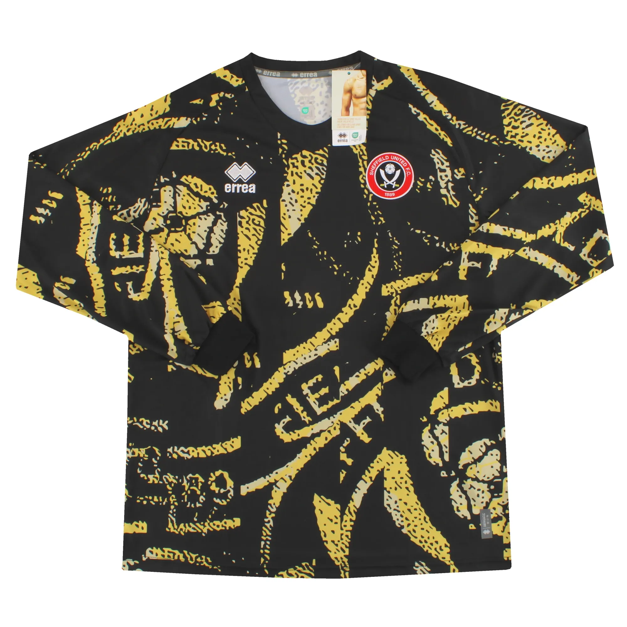 2024-25 Sheffield United Errea Goalkeeper Pre-Match Shirt BLK/GLD*w/tags* XL - Sheffield United / w/tags 