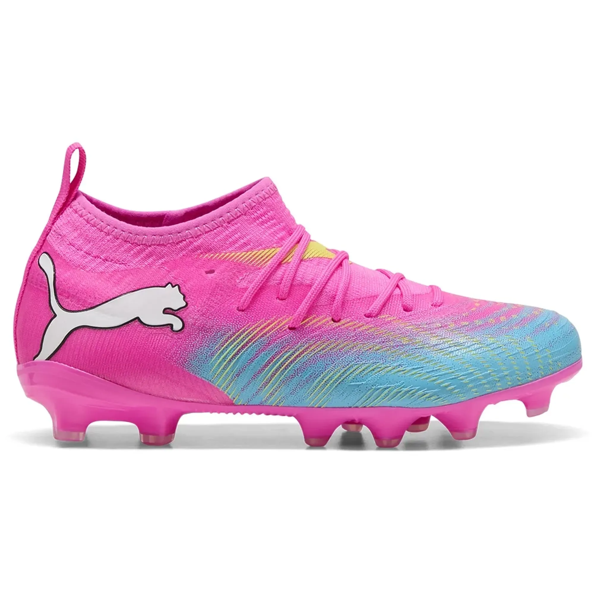 PUMA FUTURE 9 MATCH FG/AG Football Shoes Youth in Pink | Size 1