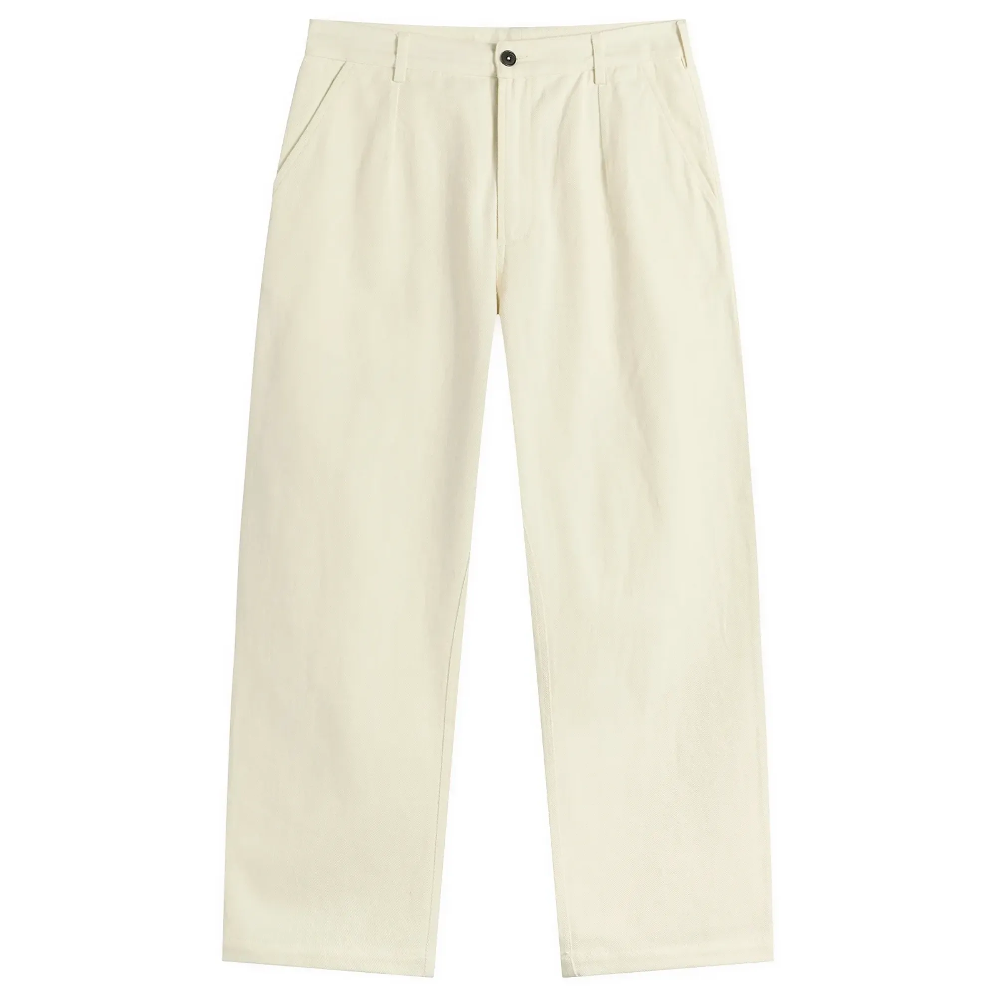 Universal Works Men's Slub Drill Dizzy Trousers Ecru