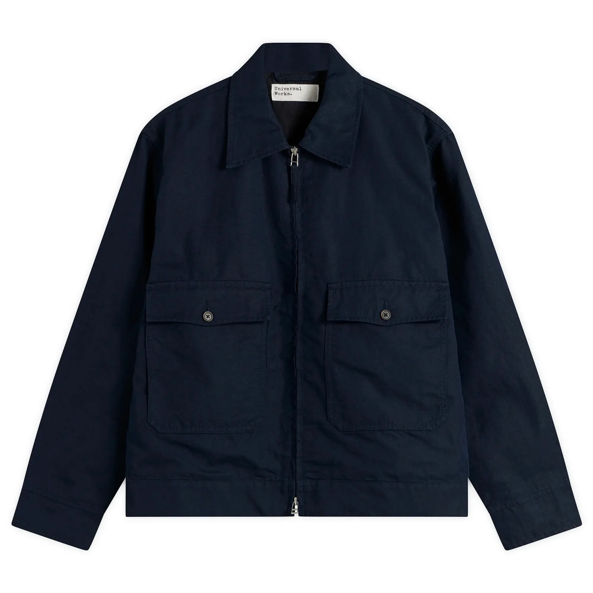 Universal Works Men's Linen Slub Weave S130 Jacket Navy