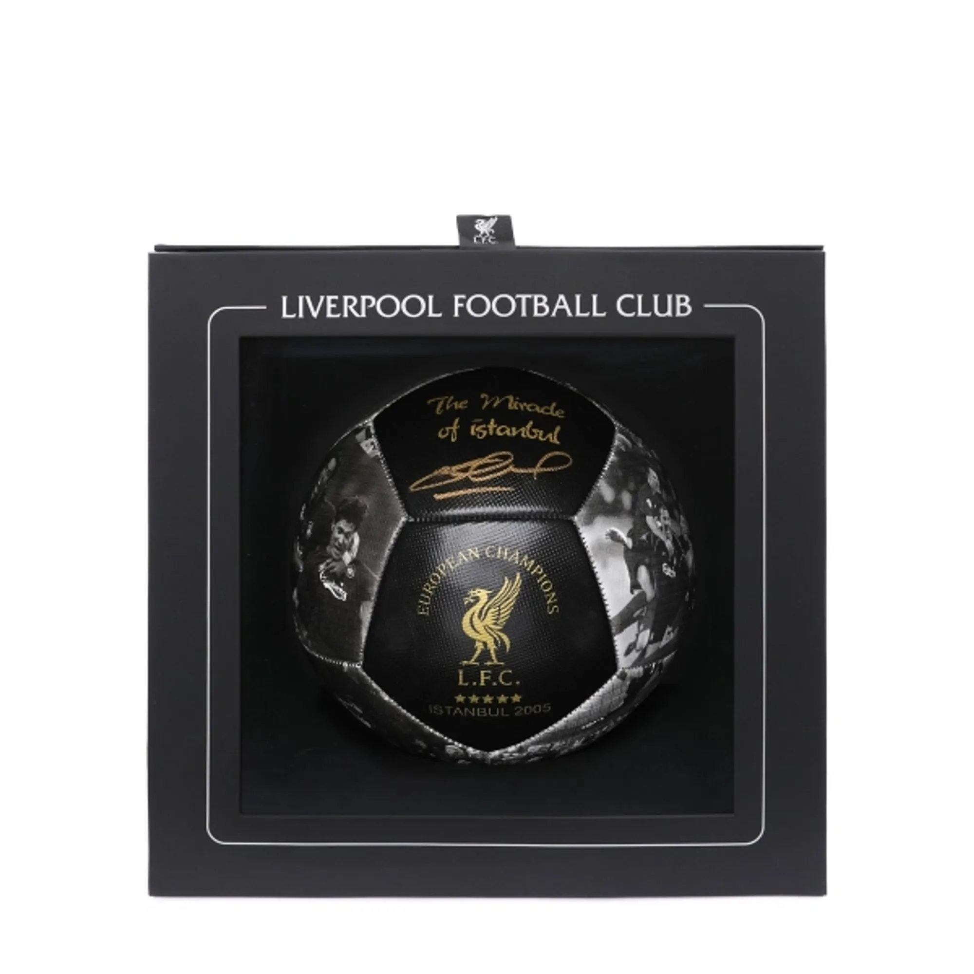 LFC Signed Gerrard Istanbul 2005 Boxed Football