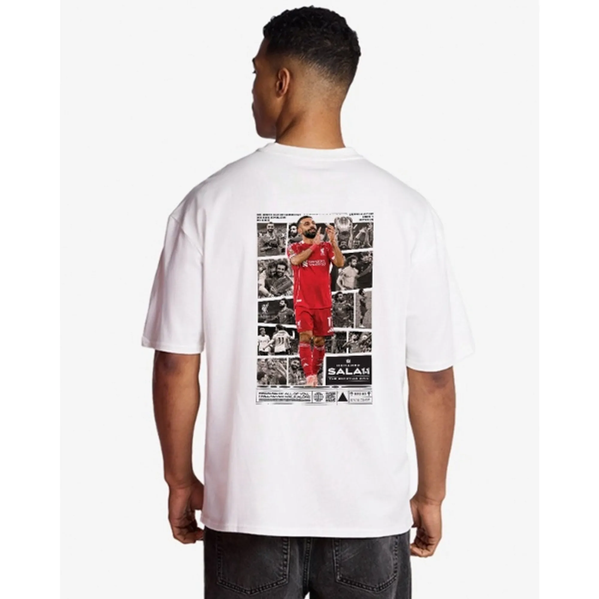 LFC Adults Salah Montage Oversized Tee White